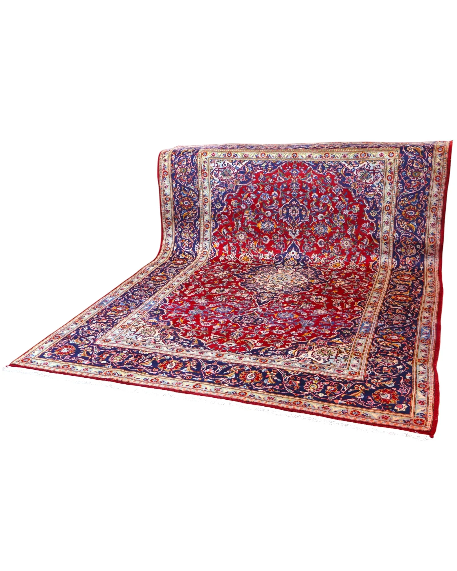 Kashan Persian Rug — hand-knotted, 238 × 247 cm, Wool