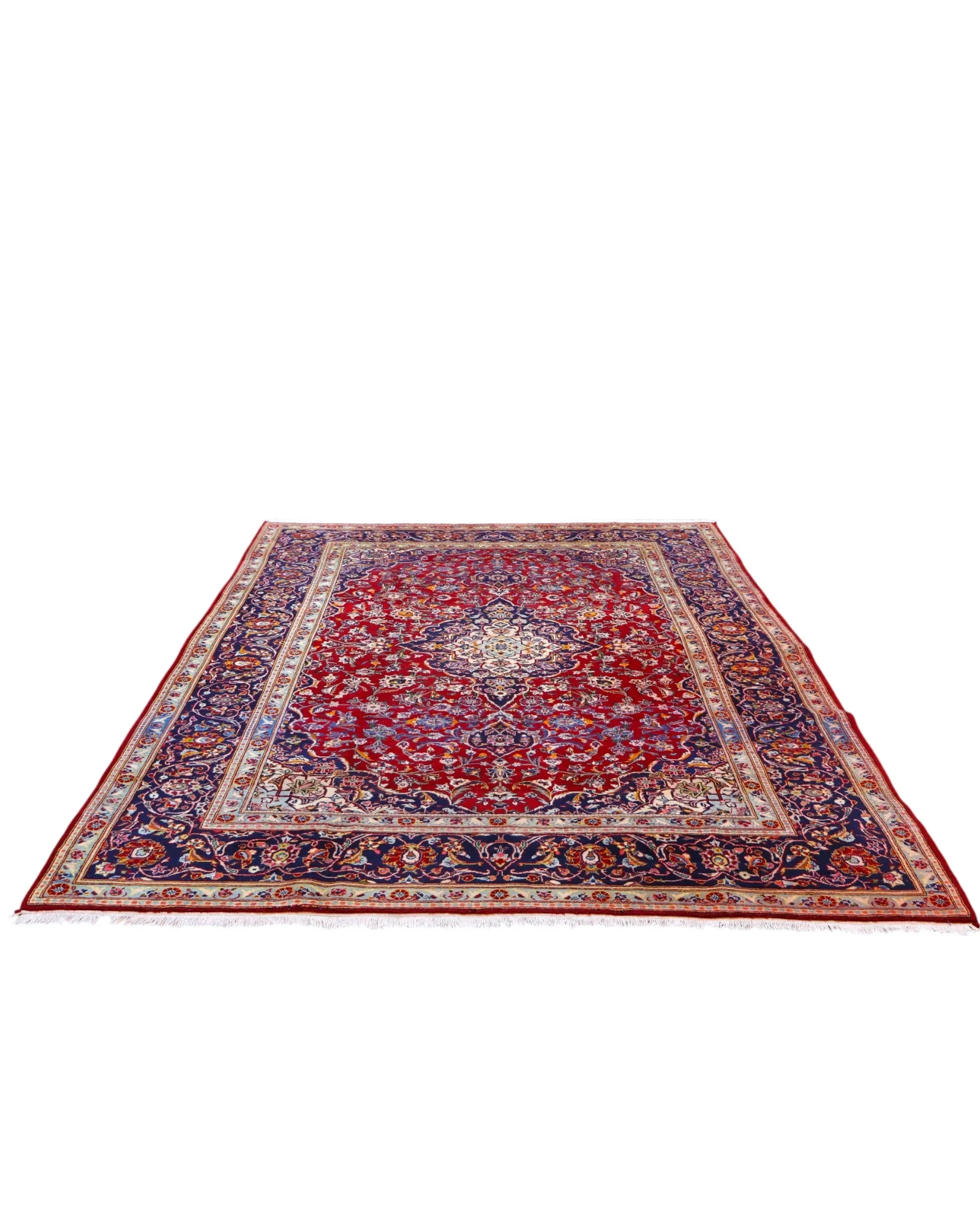 Kashan Persian Rug — hand-knotted, 238 × 247 cm, Wool