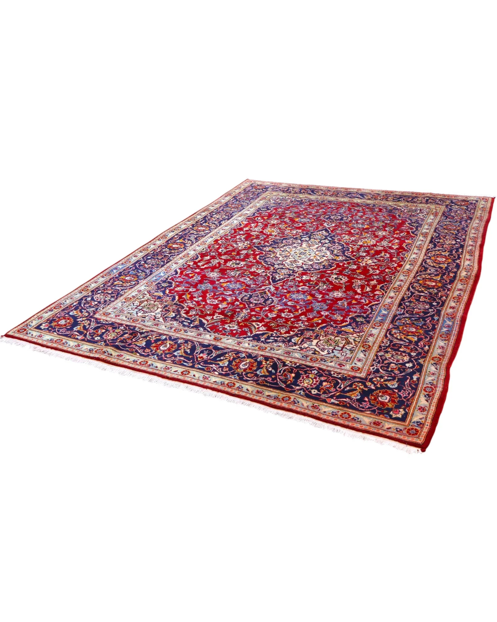 Kashan Persian Rug — hand-knotted, 238 × 247 cm, Wool
