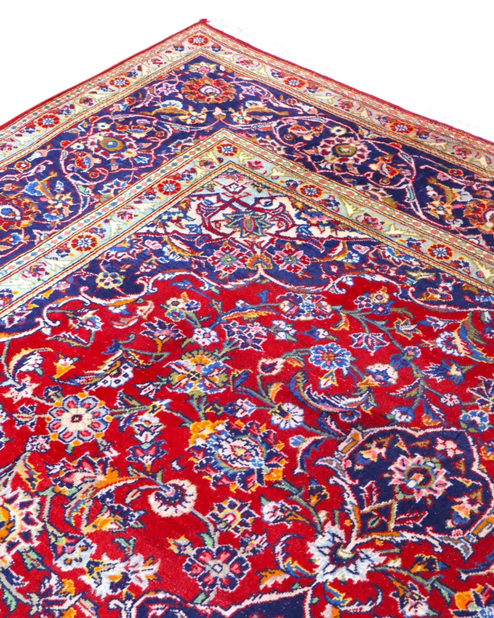 Kashan Persian Rug — hand-knotted, 238 × 247 cm, Wool