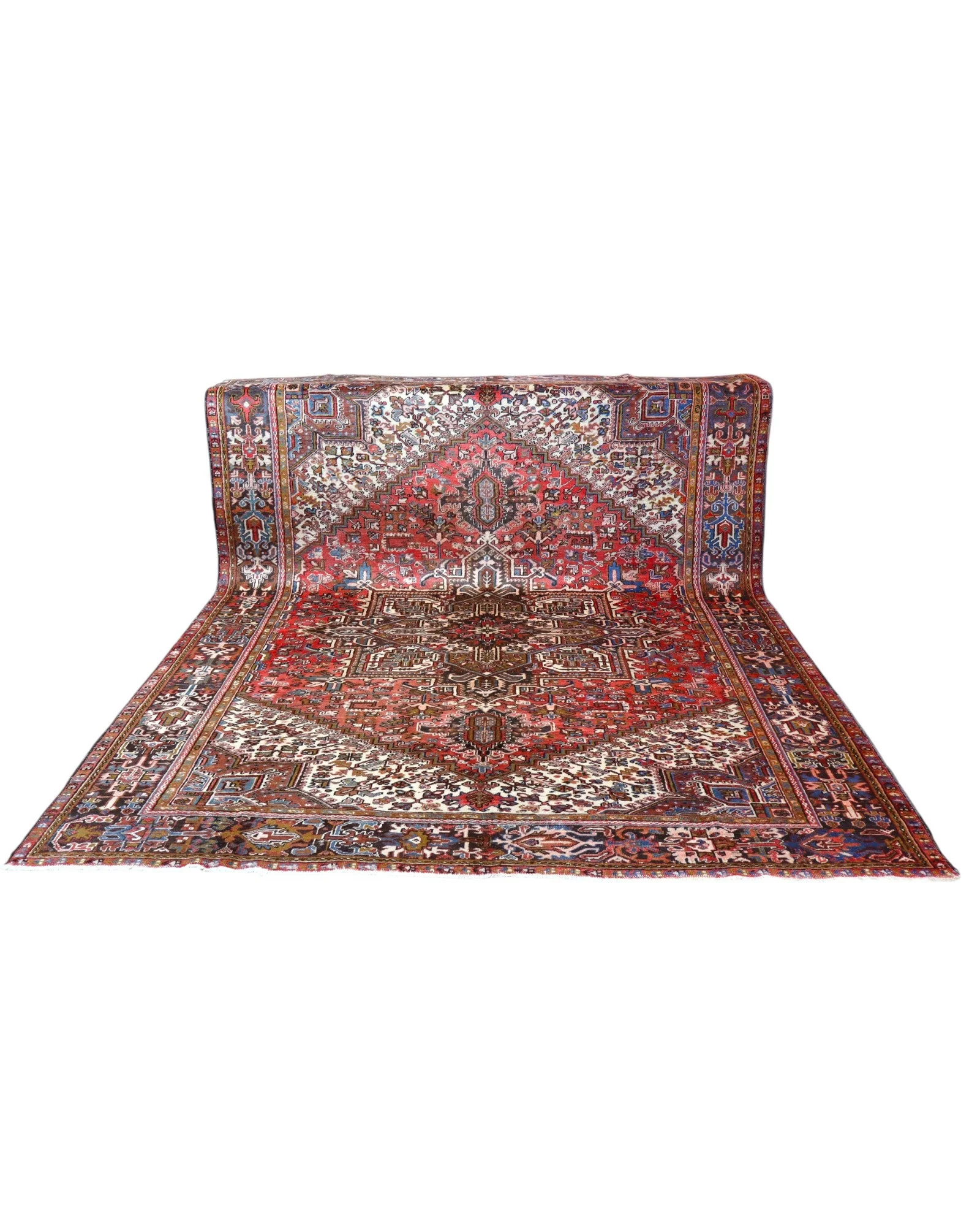 Heriz Persian Rug 347 × 255 cm, Wool, hand-knotted