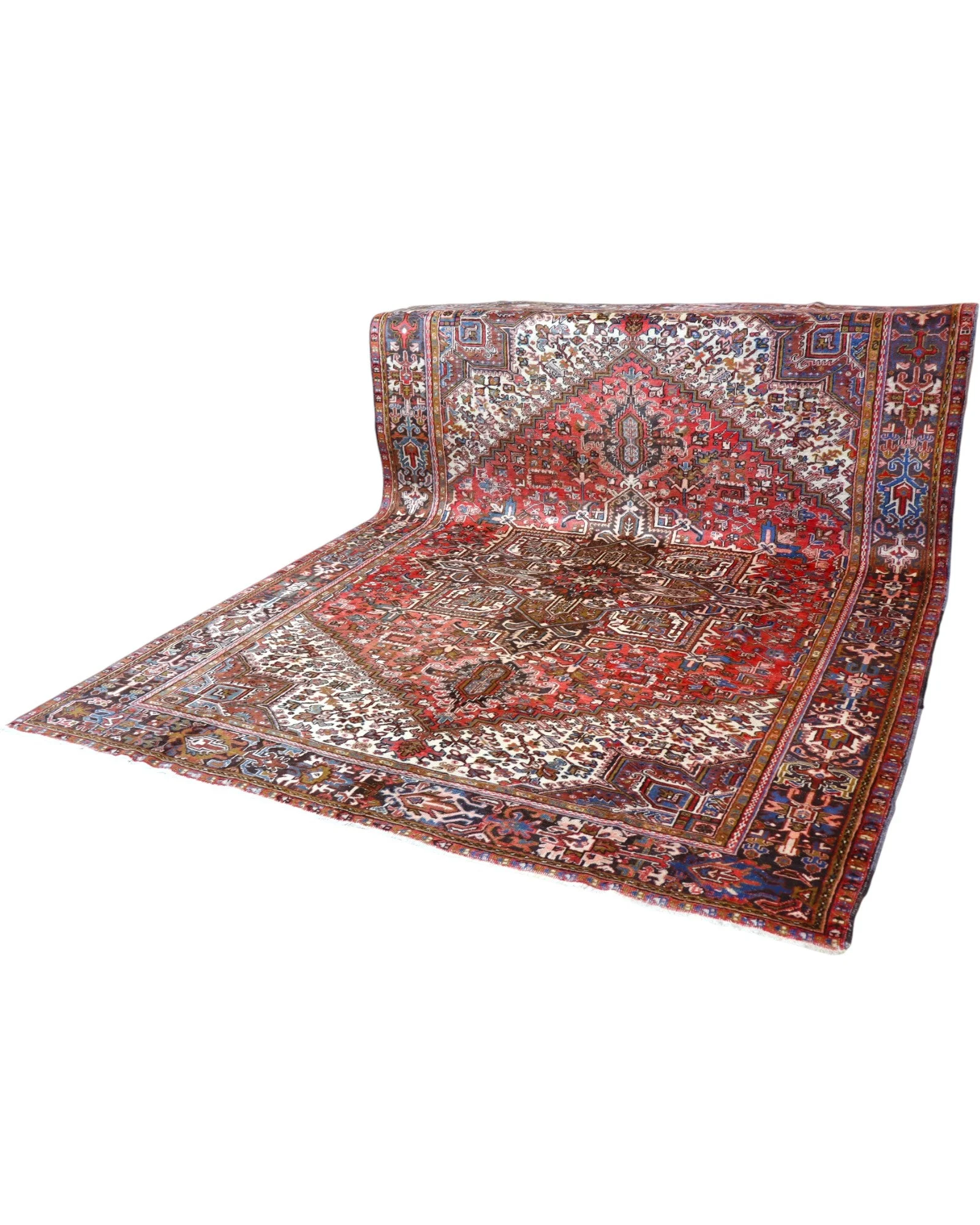 Heriz Persian Rug 347 × 255 cm, Wool, hand-knotted