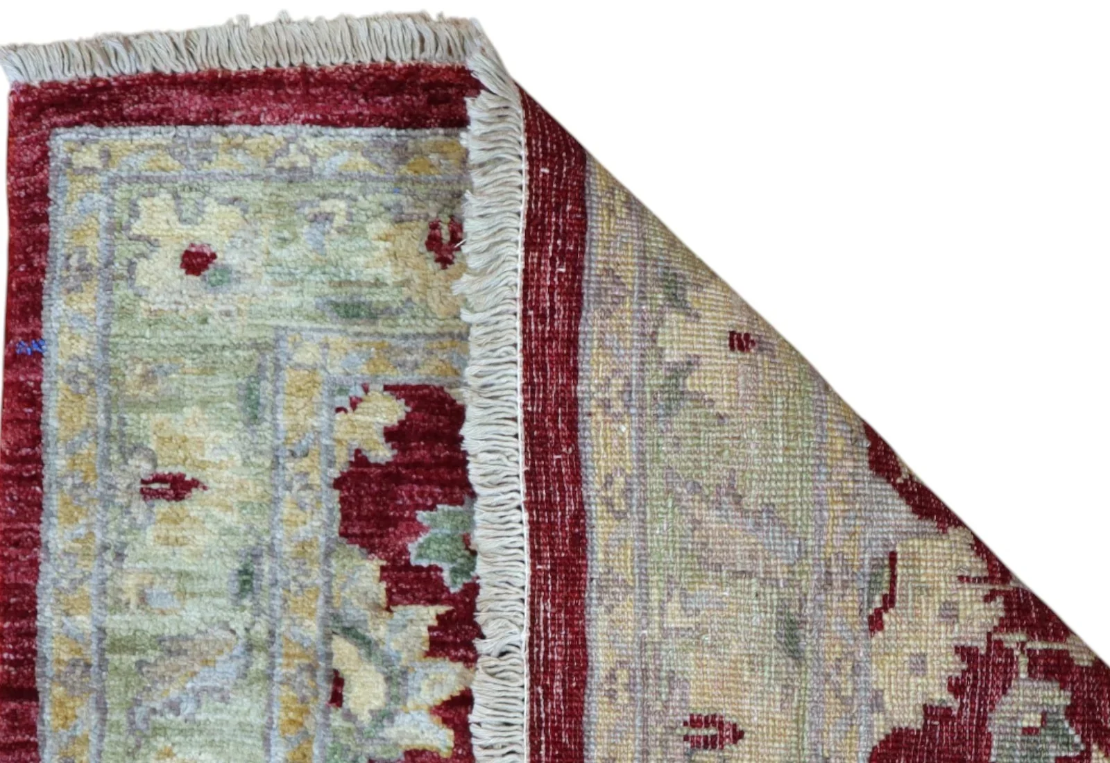 Hand-Knotted Wool Farahan Afghan Rug, 250 × 80 cm