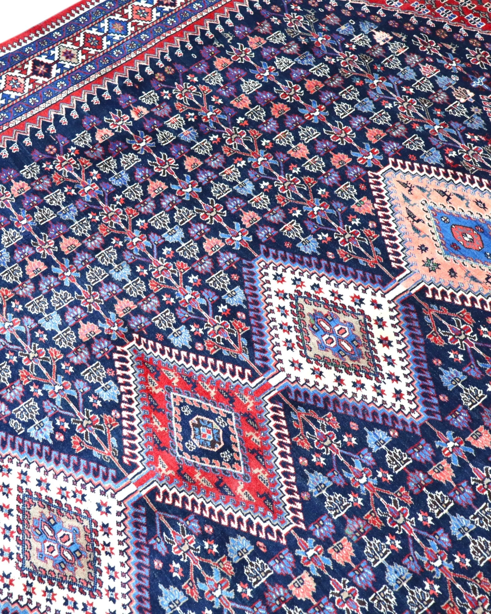 Hand-Knotted Wool Persian Rug, 346 × 265 cm