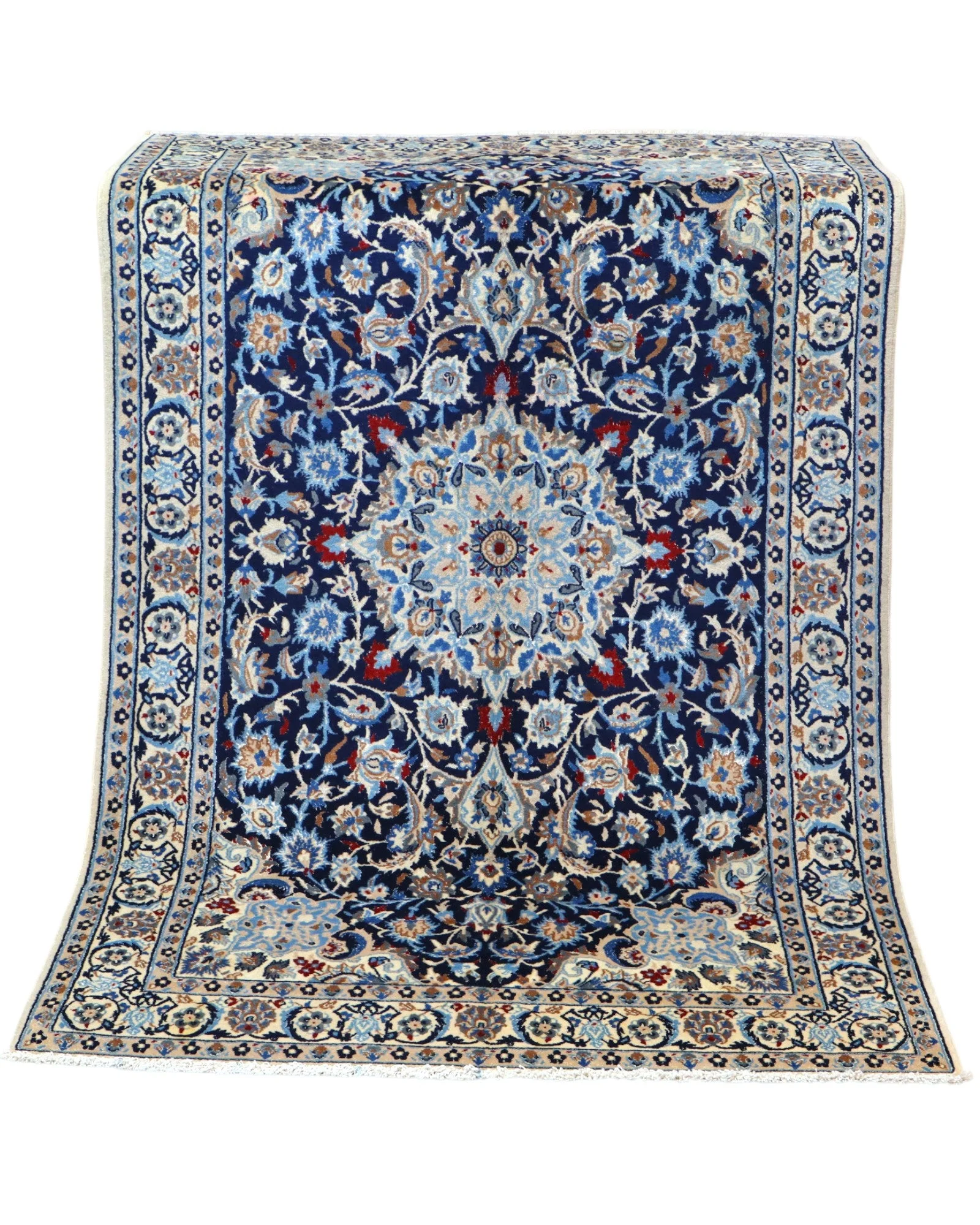 Hand-Knotted Wool Nain Persian Rug, 191 × 120 cm