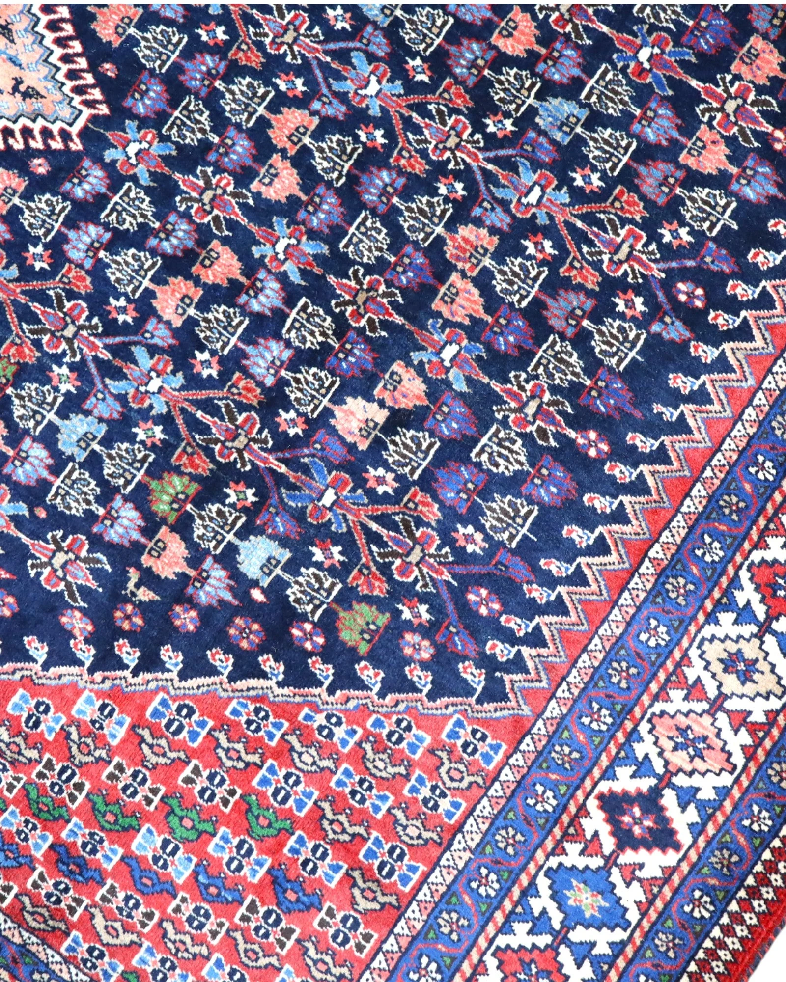 Hand-Knotted Wool Persian Rug, 346 × 265 cm