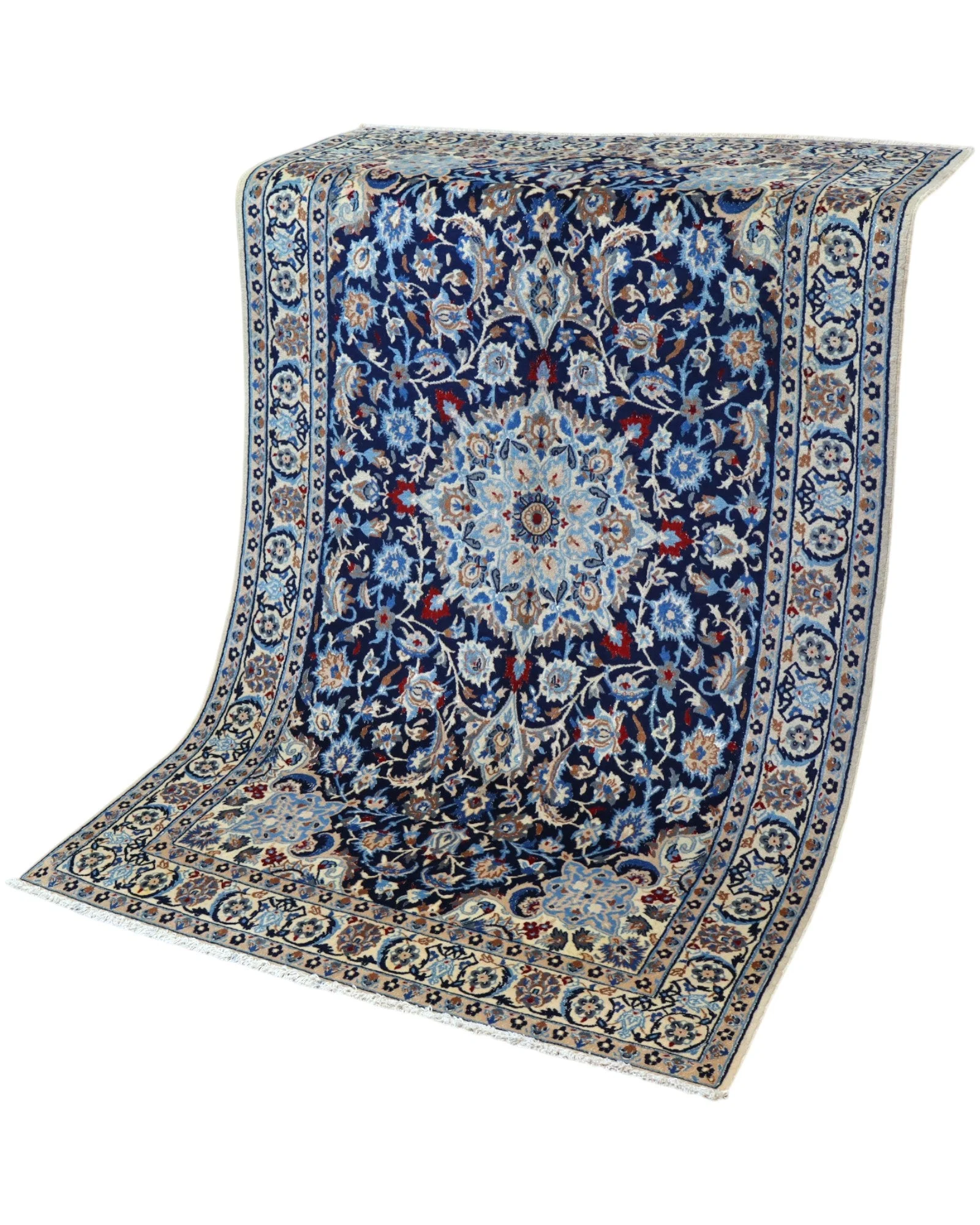 Hand-Knotted Wool Nain Persian Rug, 191 × 120 cm