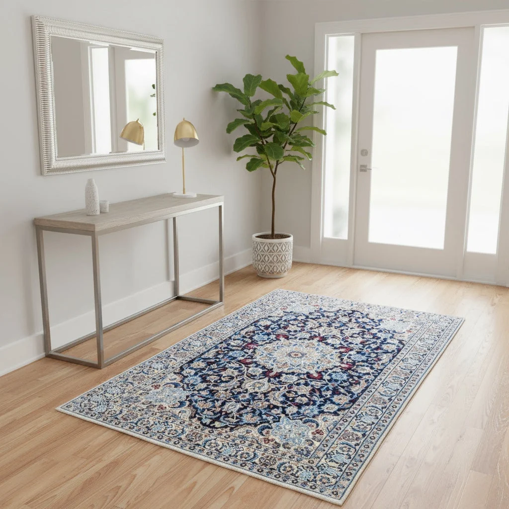 Hand-Knotted Wool Nain Persian Rug, 191 × 120 cm