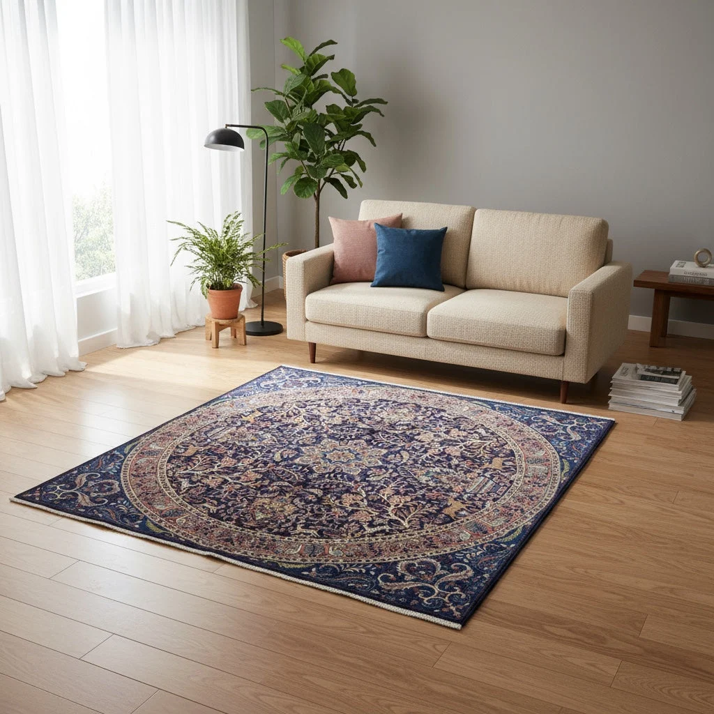 Kerman Persian Rug — hand-knotted, 261 × 264 cm, Wool