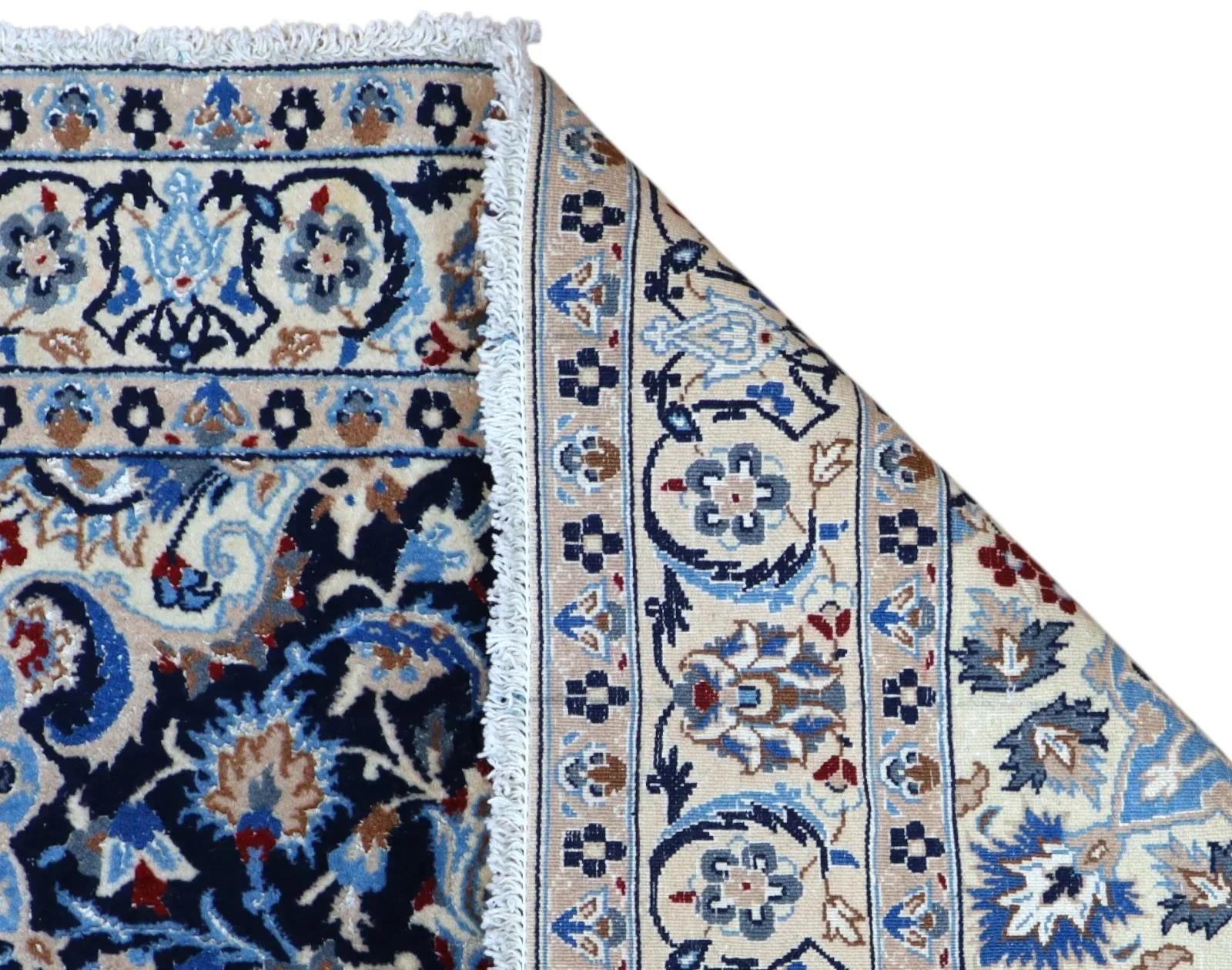 Hand-Knotted Wool Nain Persian Rug, 191 × 120 cm