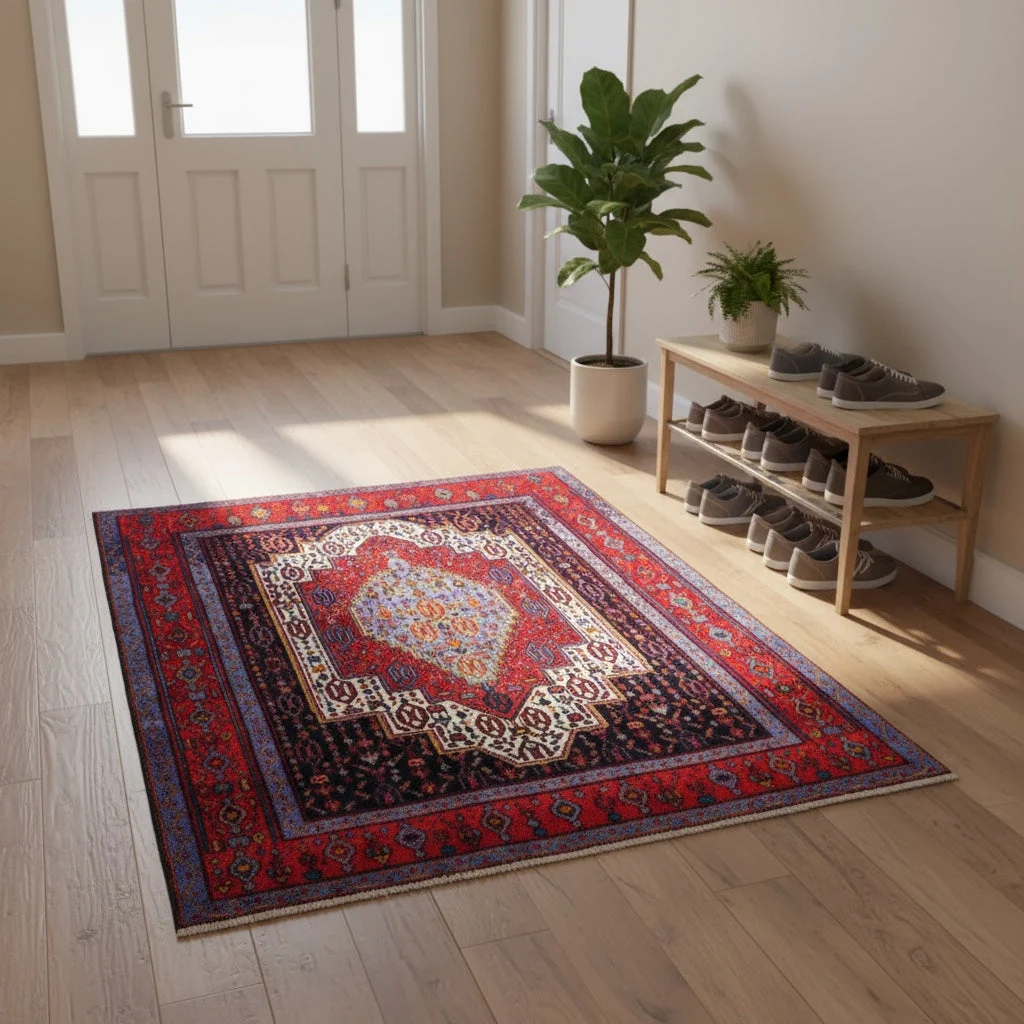 Senneh Persian Rug — hand-knotted, 168 × 143 cm, Wool