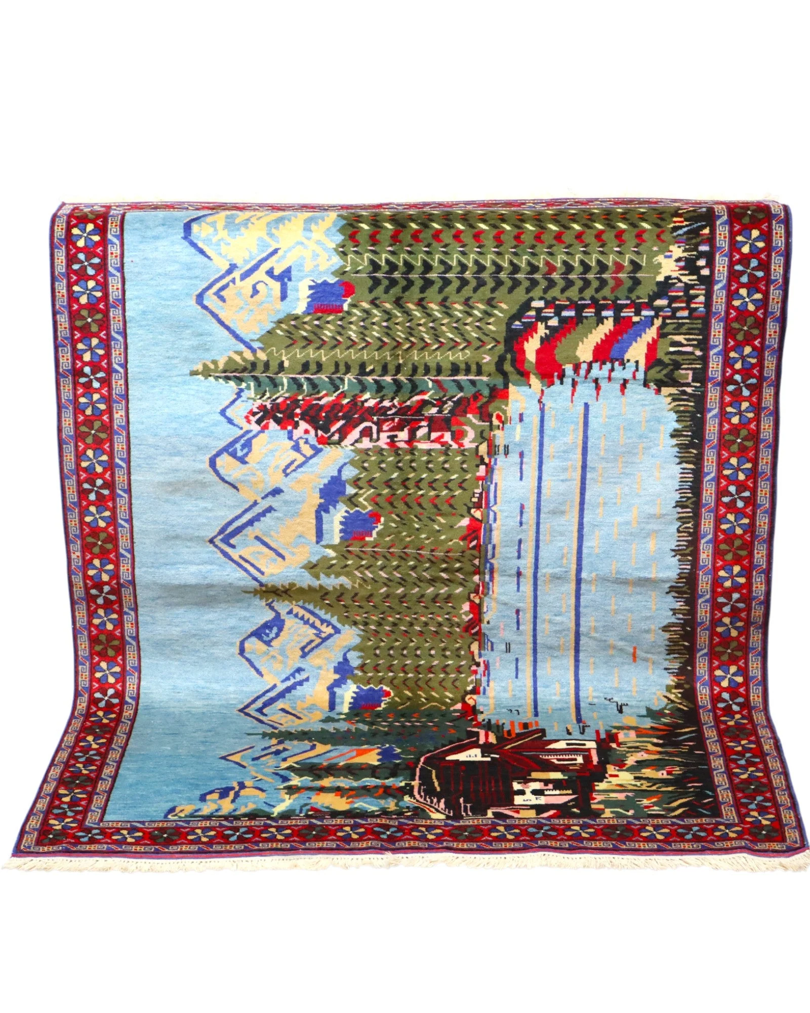 Senneh Persian Rug — hand-knotted, 167 × 134 cm, Wool