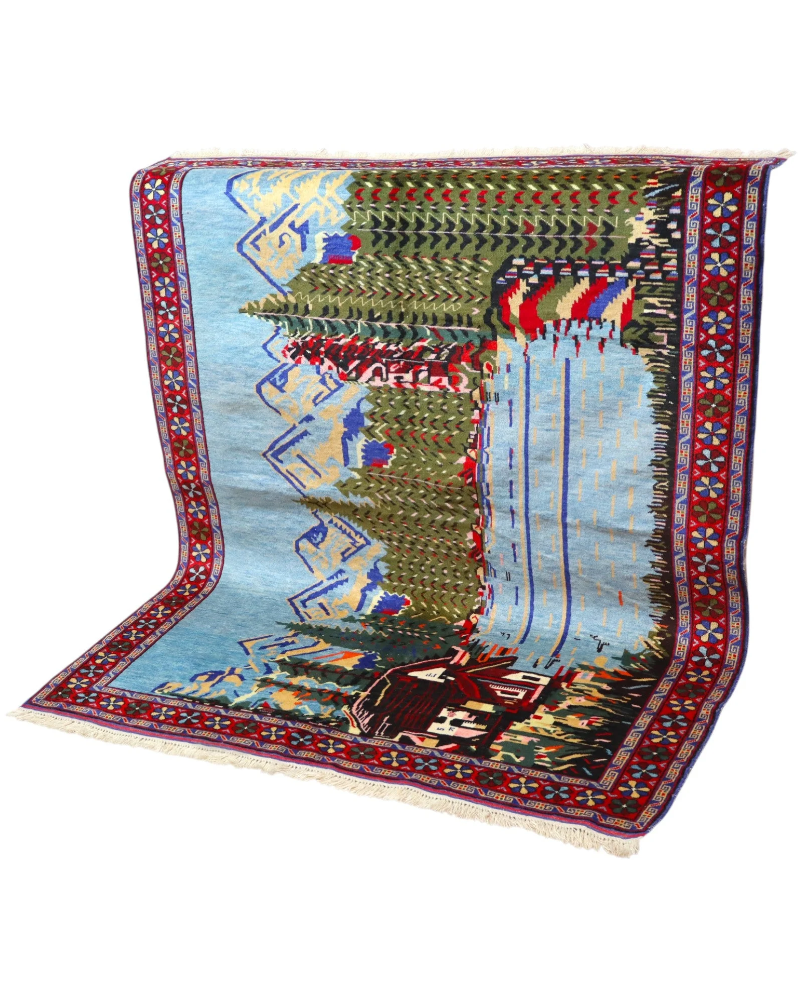 Senneh Persian Rug — hand-knotted, 167 × 134 cm, Wool