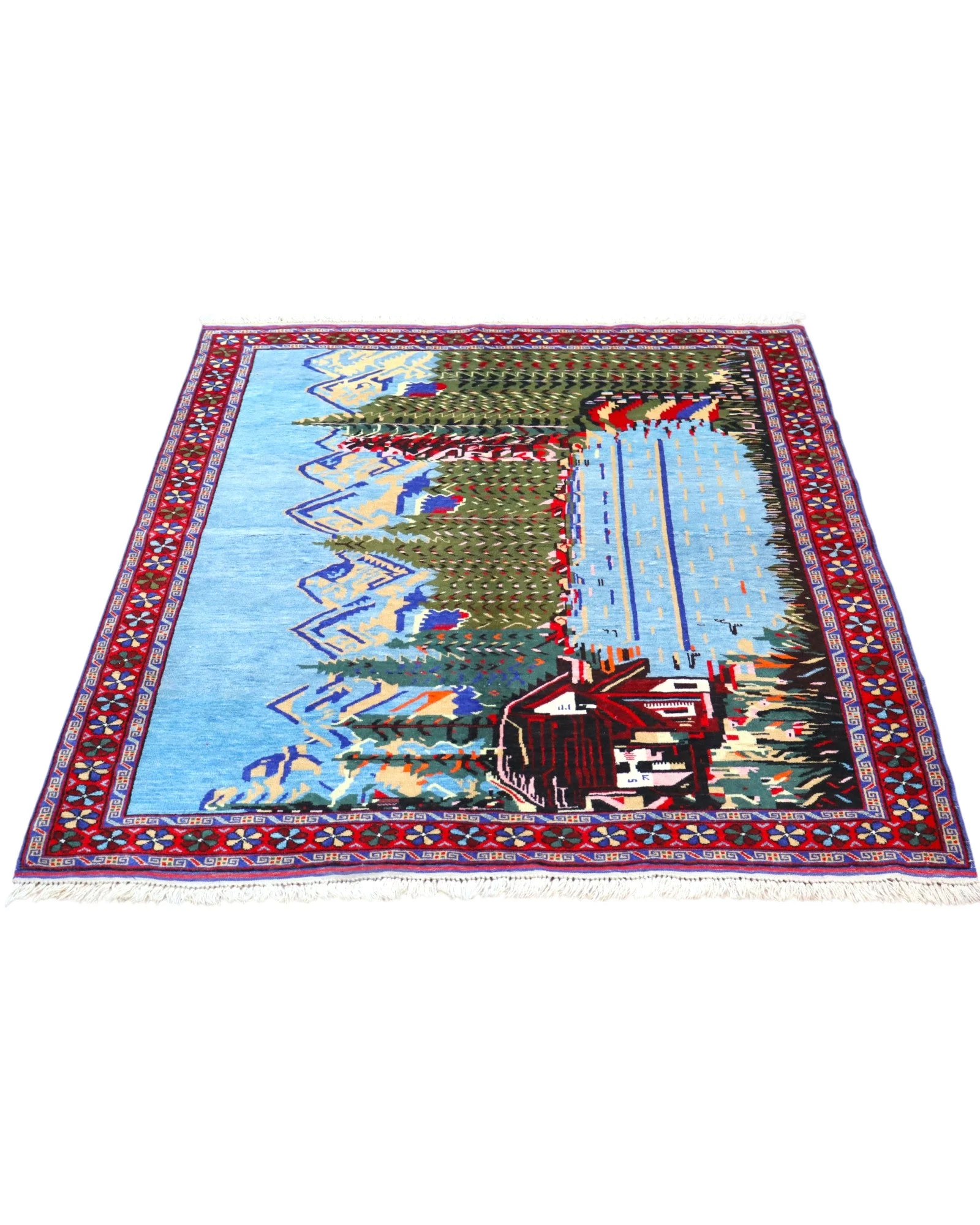 Senneh Persian Rug — hand-knotted, 167 × 134 cm, Wool