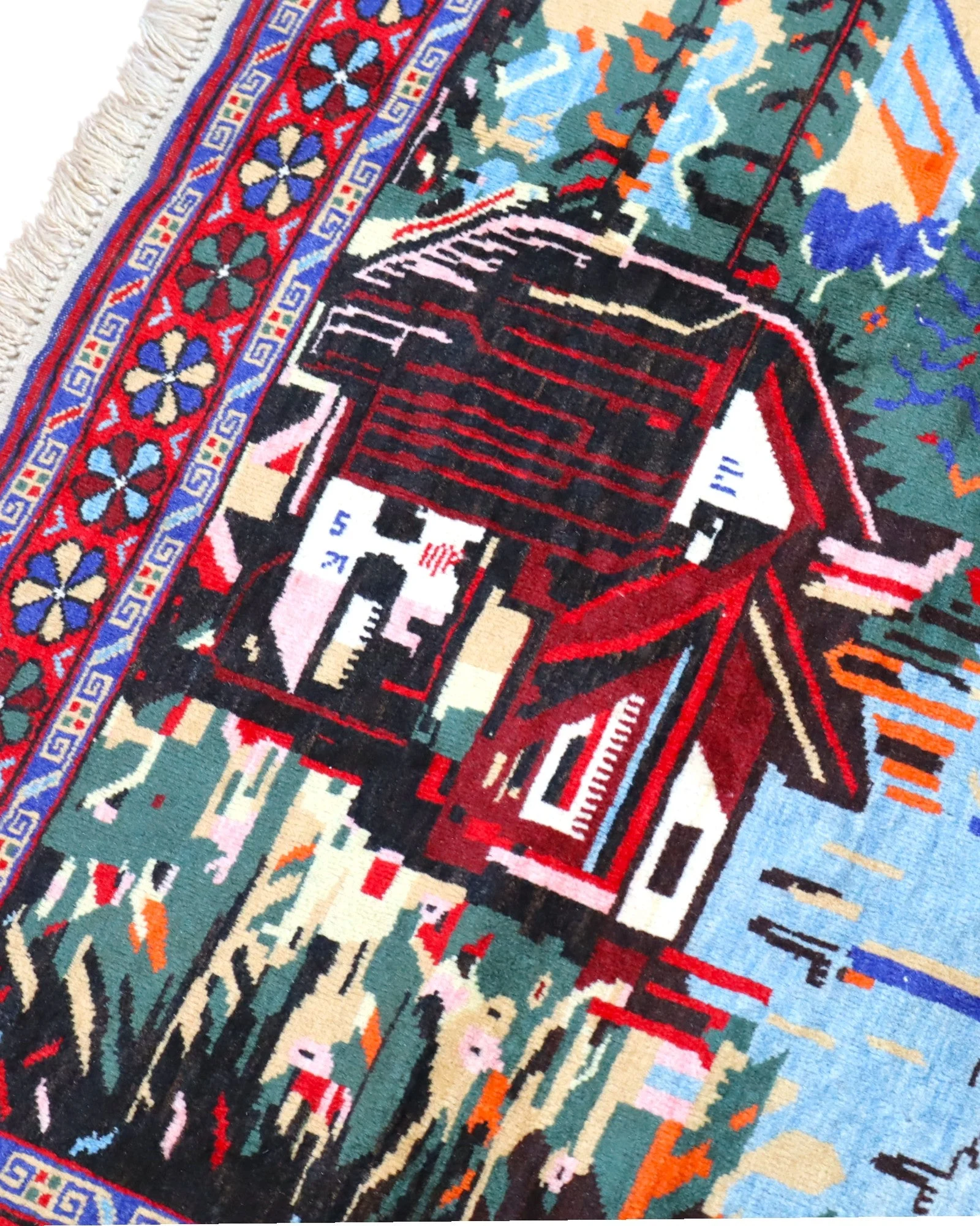 Senneh Persian Rug — hand-knotted, 167 × 134 cm, Wool
