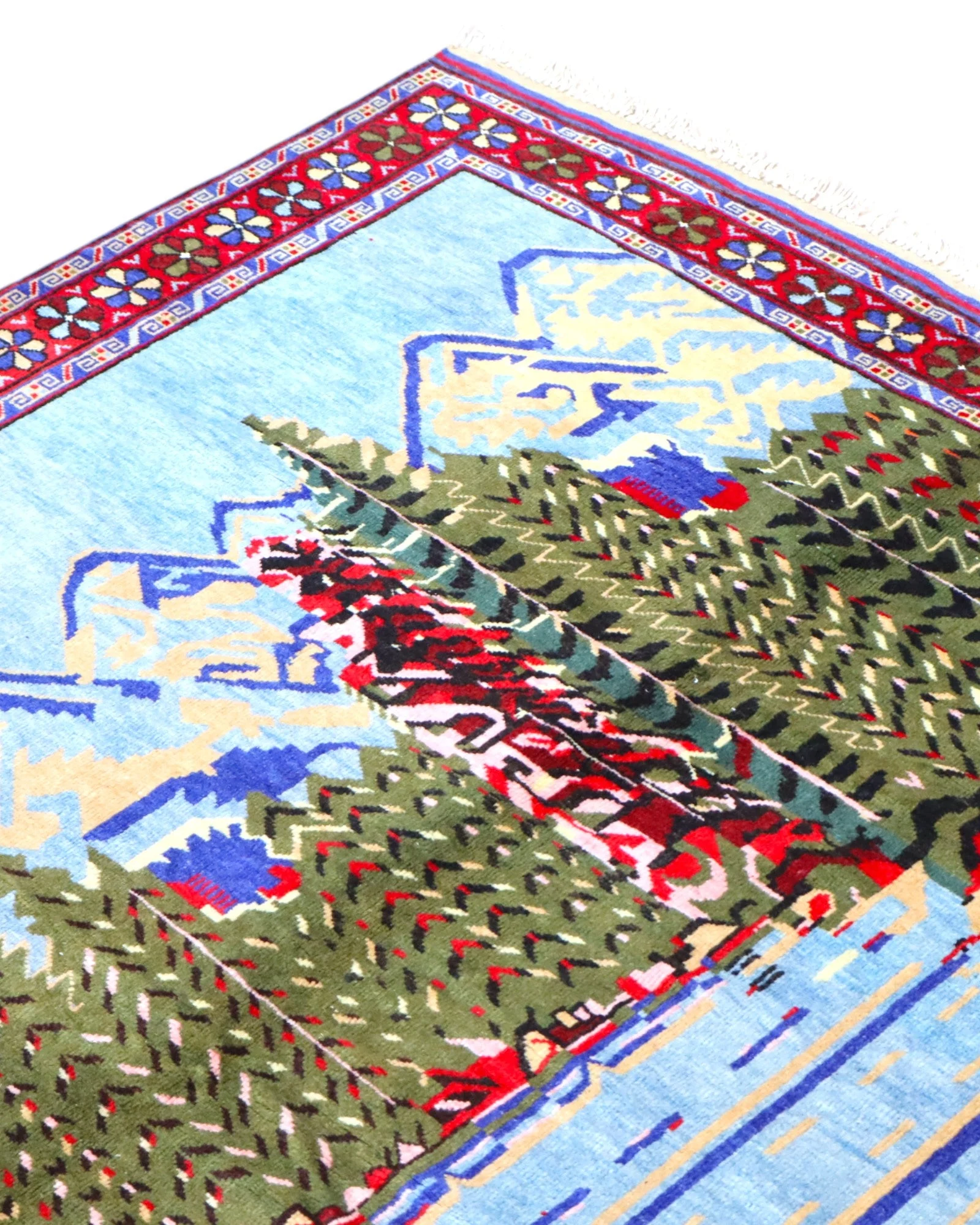 Senneh Persian Rug — hand-knotted, 167 × 134 cm, Wool