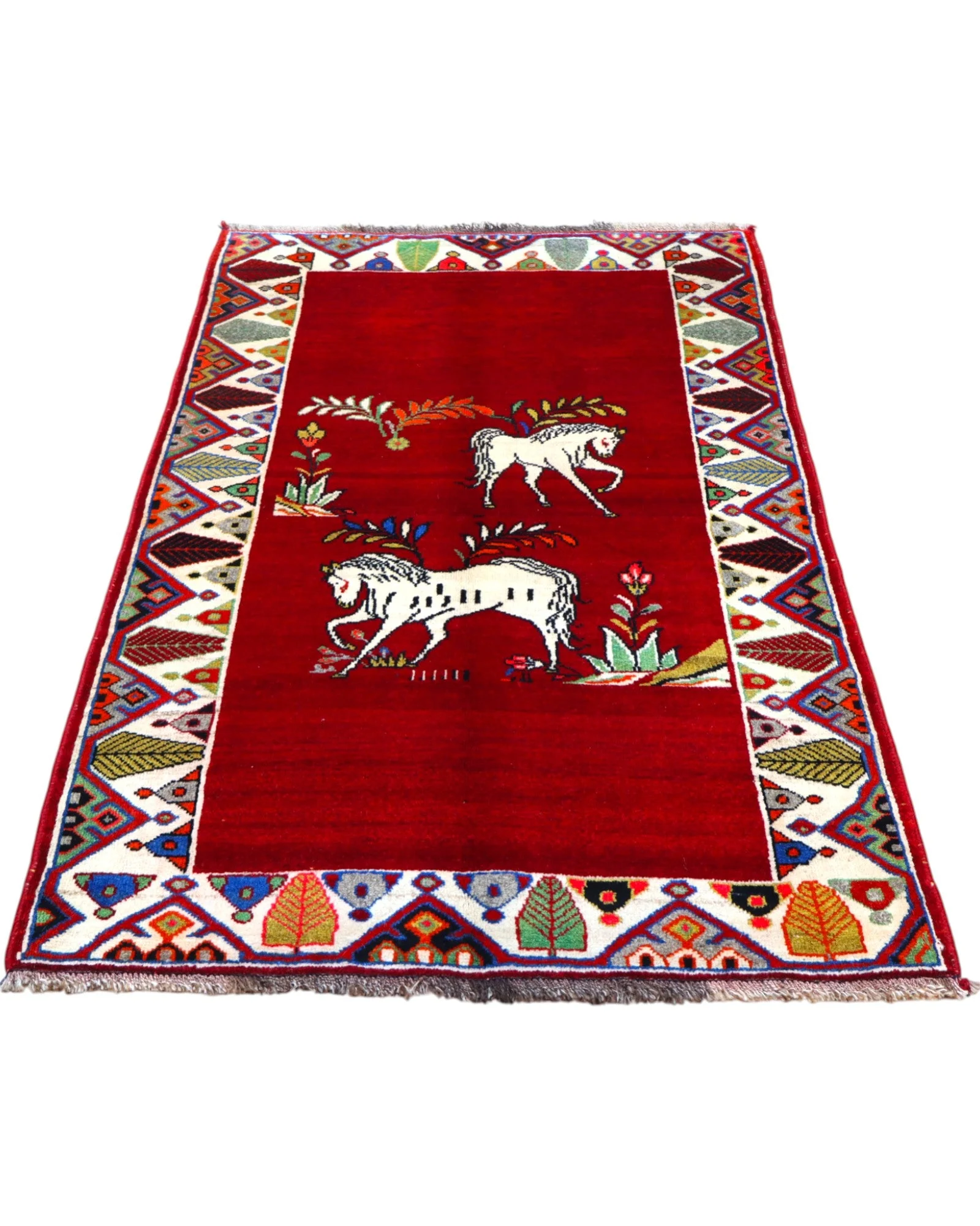 Persian Rug — hand-knotted, 185 × 111 cm, Wool