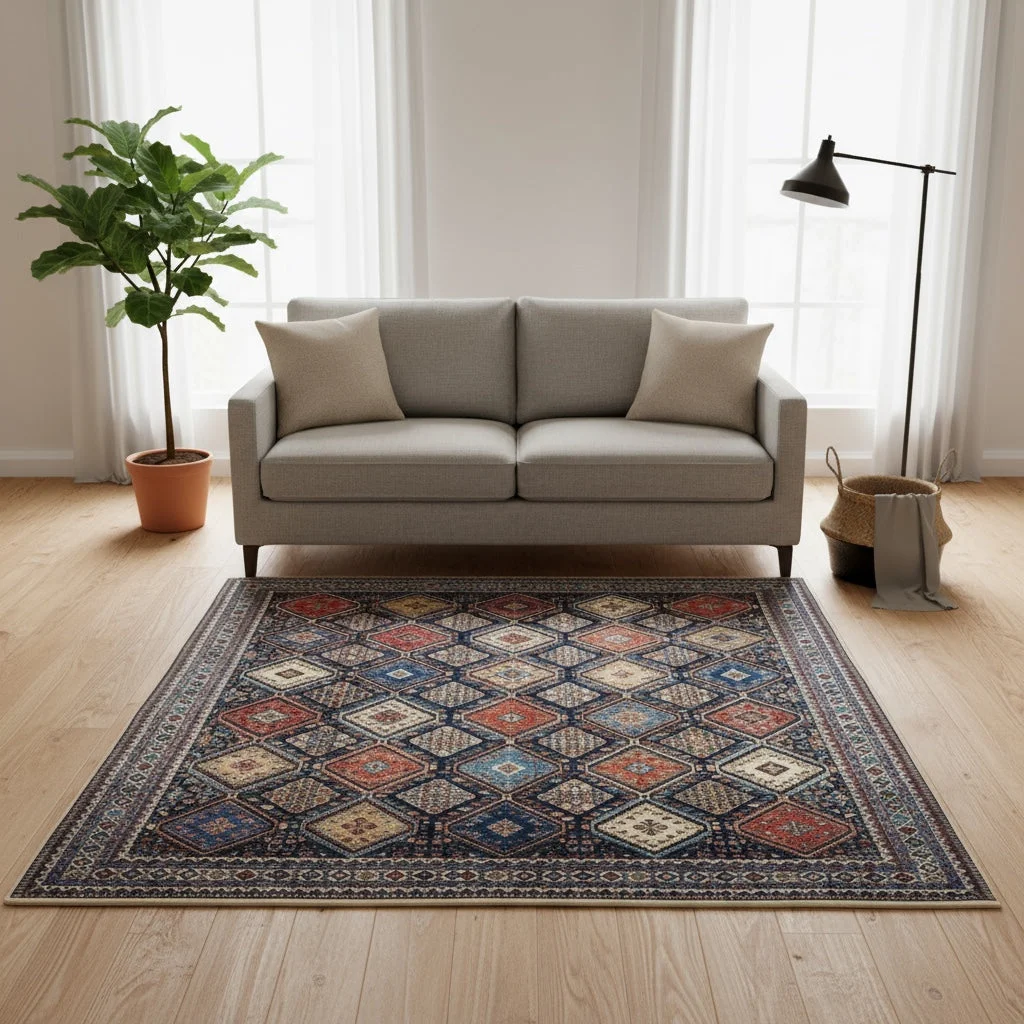 Persian Rug 268 × 244 cm, Wool, hand-knotted