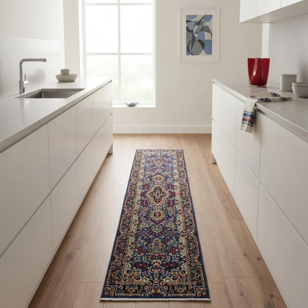 Kerman Persian Rug — hand-knotted, 301 × 84 cm, Wool