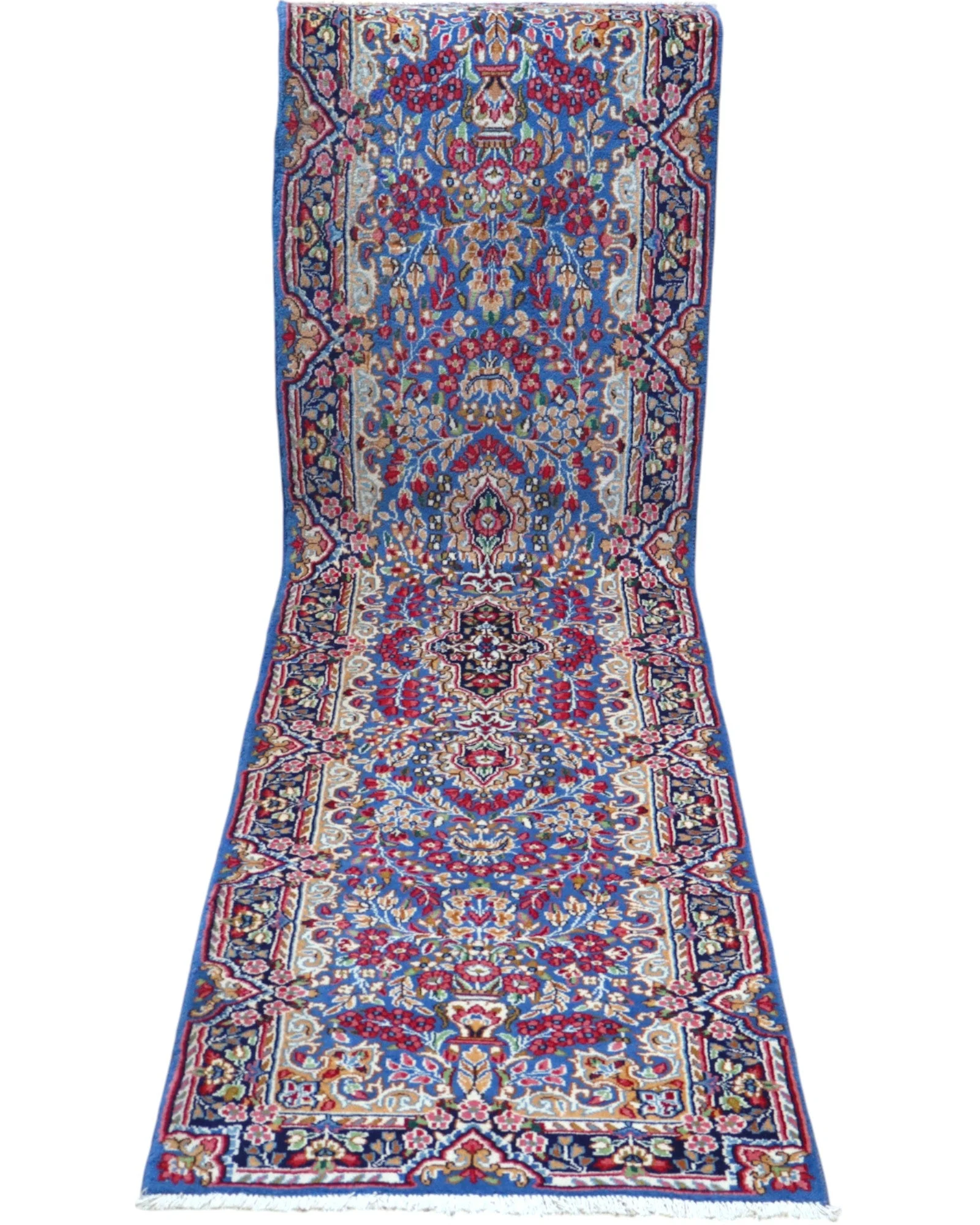 Kerman Persian Rug — hand-knotted, 301 × 84 cm, Wool