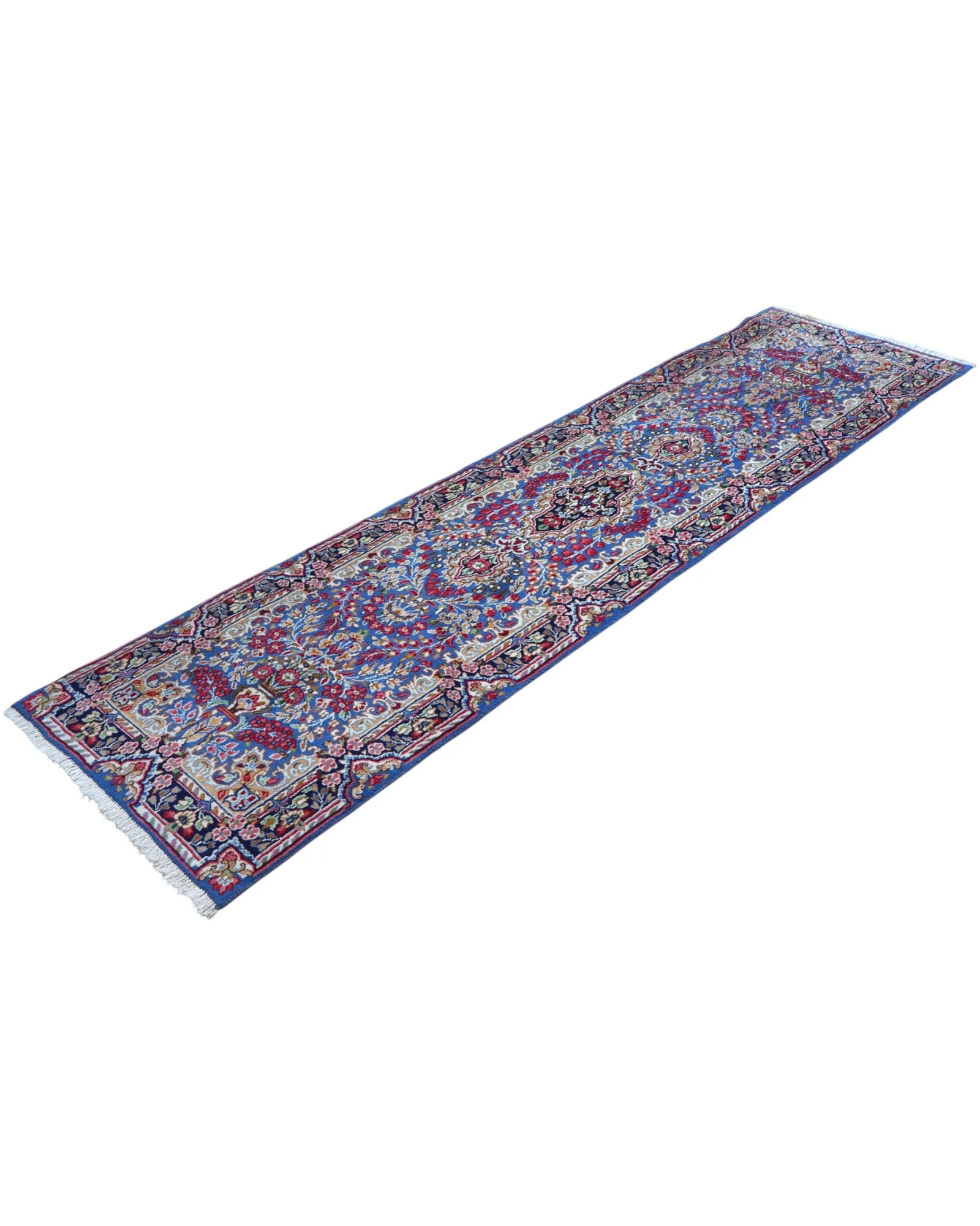 Kerman Persian Rug — hand-knotted, 301 × 84 cm, Wool