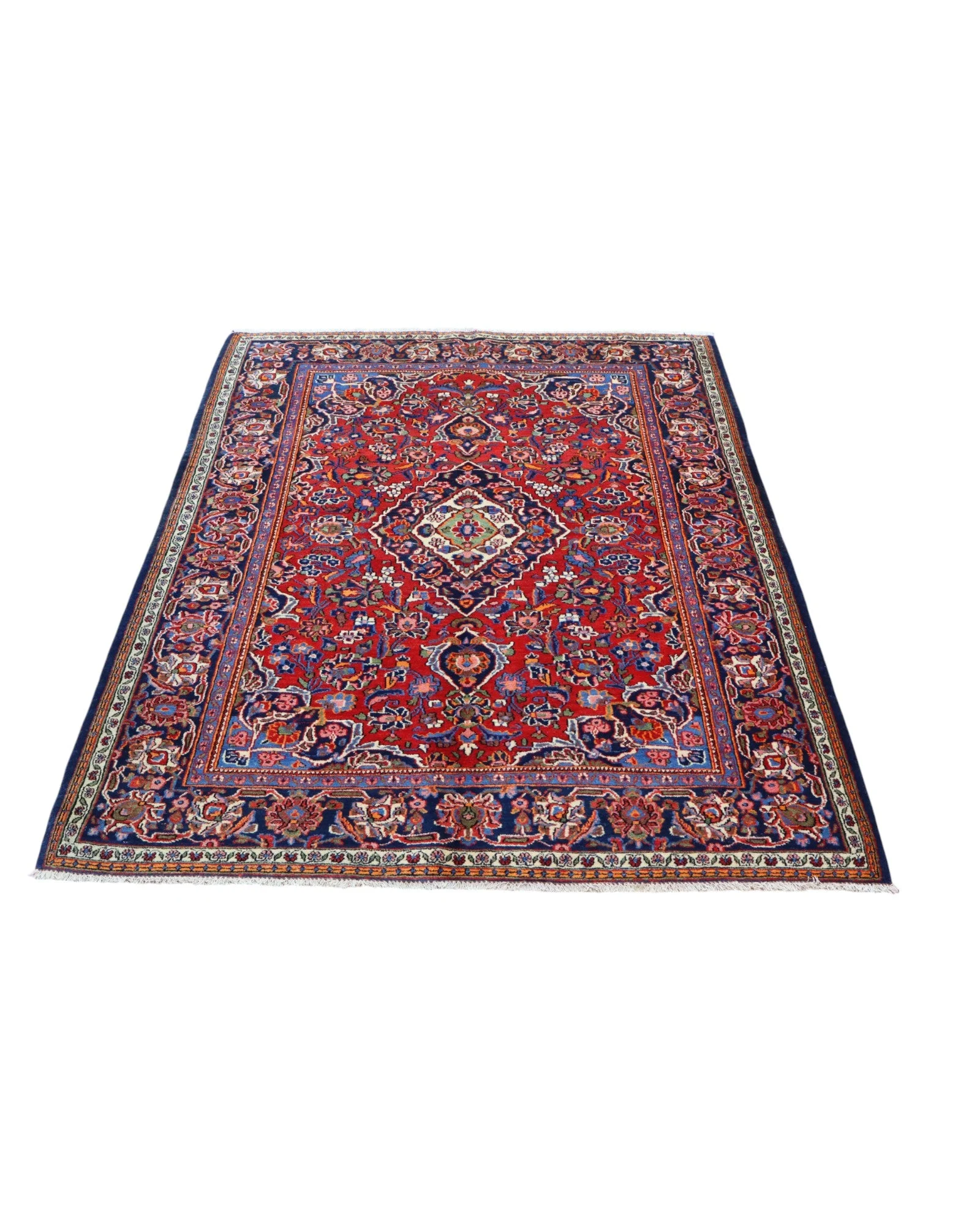 Kashan Persian Rug — hand-knotted, 198 × 134 cm, Wool