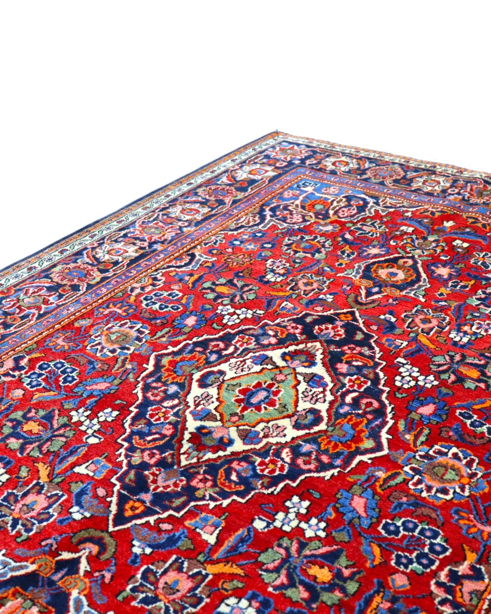 Kashan Persian Rug — hand-knotted, 198 × 134 cm, Wool