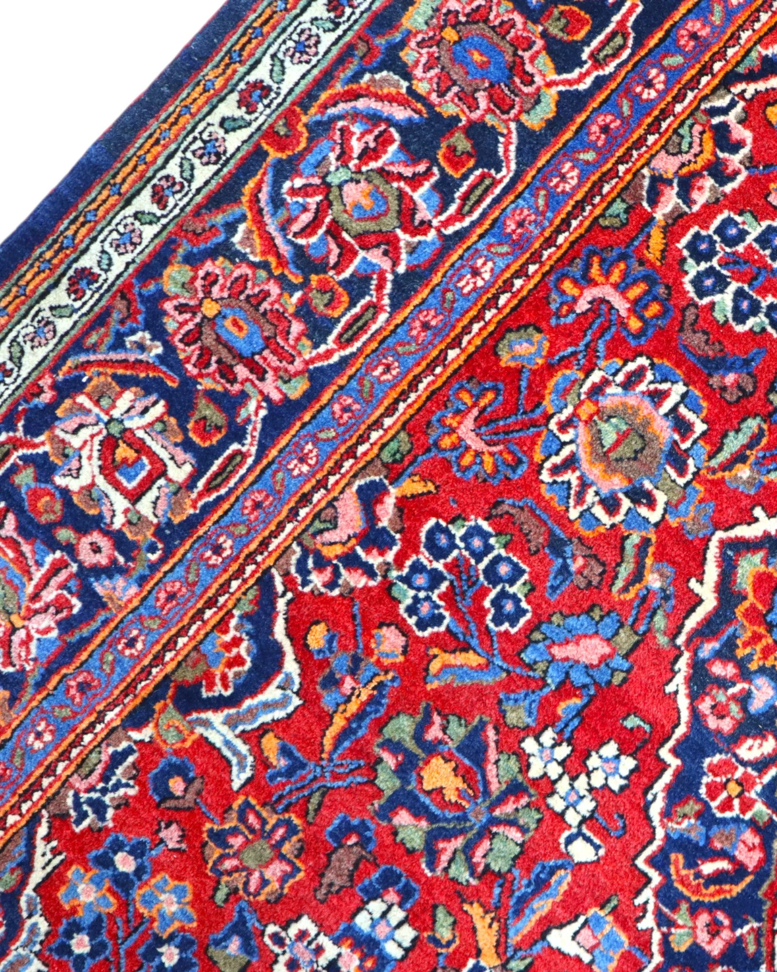 Kashan Persian Rug — hand-knotted, 198 × 134 cm, Wool
