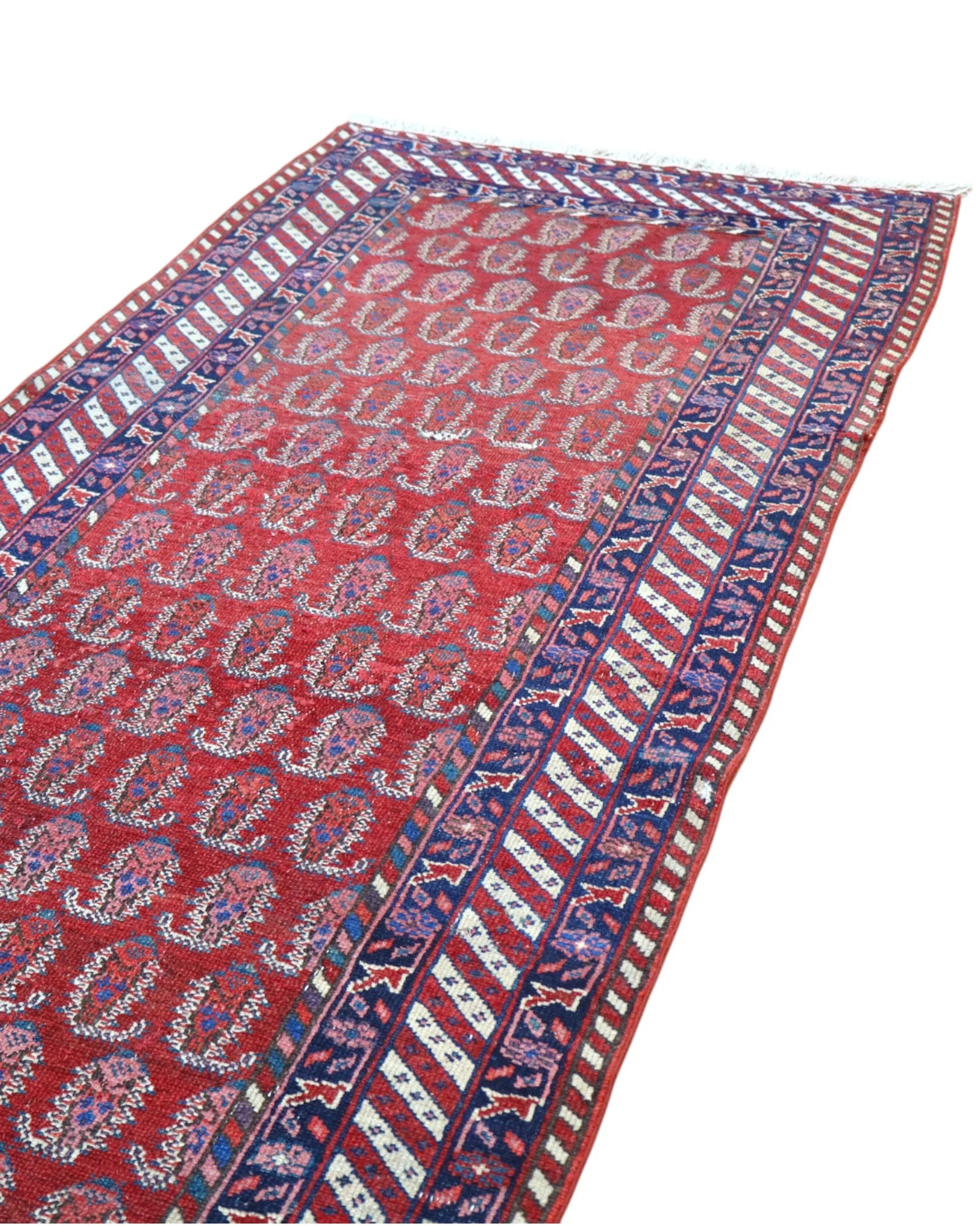 Hand-Knotted Wool Bakhtiari Persian Rug, 322 × 85 cm