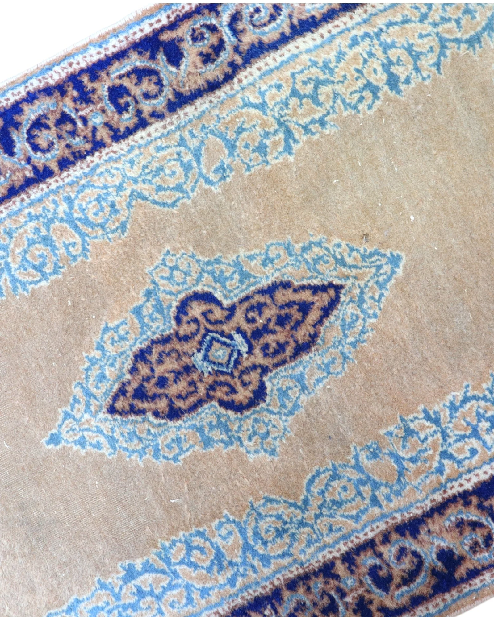 Kerman Persian Rug — hand-knotted, 297 × 74 cm, Wool