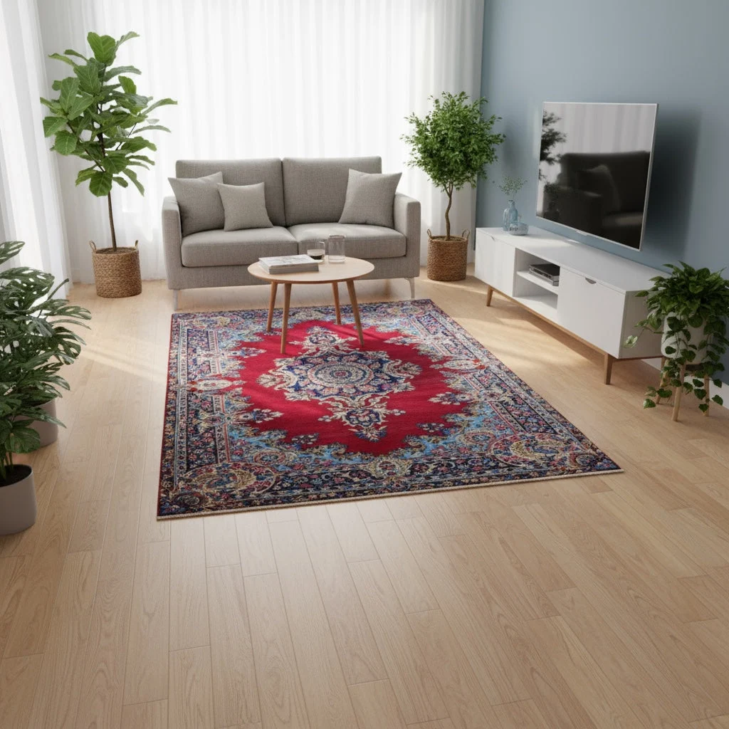 Kerman Persian Rug 227 × 140 cm, Wool, hand-knotted