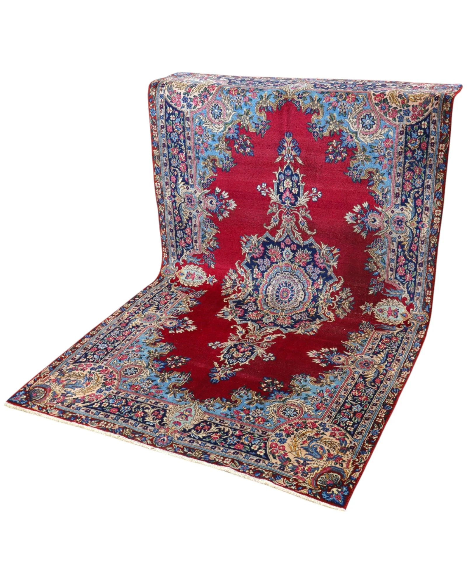 Kerman Persian Rug 227 × 140 cm, Wool, hand-knotted