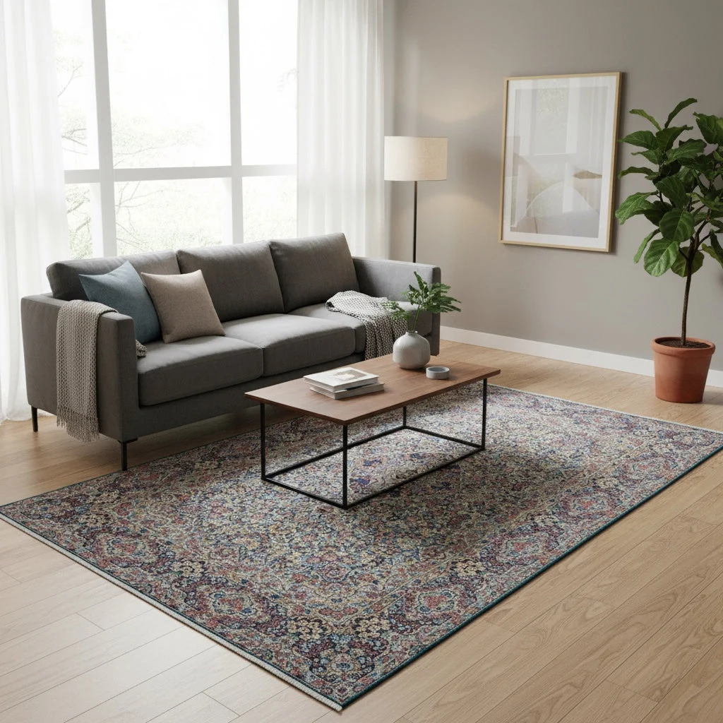 Kerman Persian Rug — hand-knotted, 243 × 151 cm, Wool