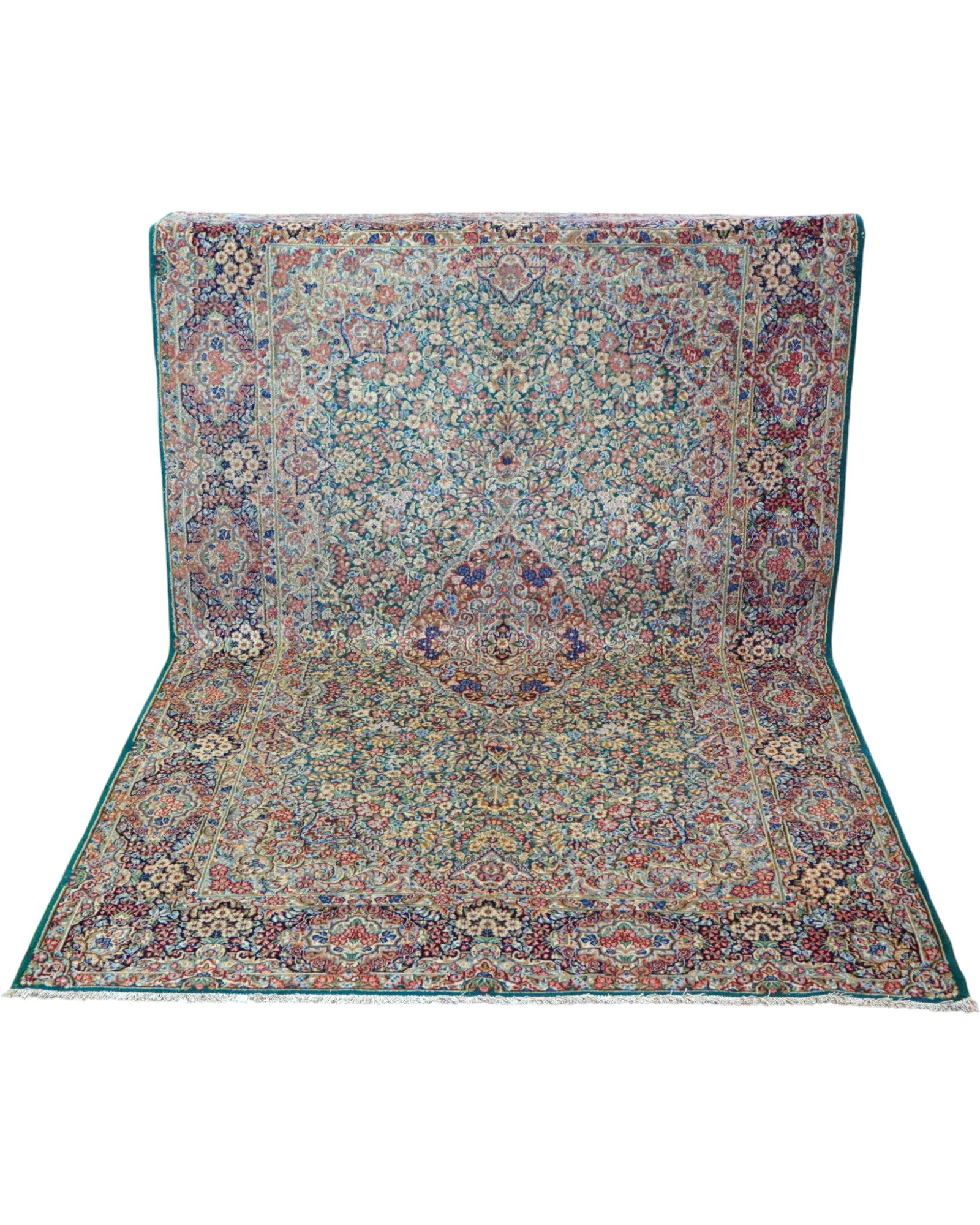 Kerman Persian Rug — hand-knotted, 243 × 151 cm, Wool