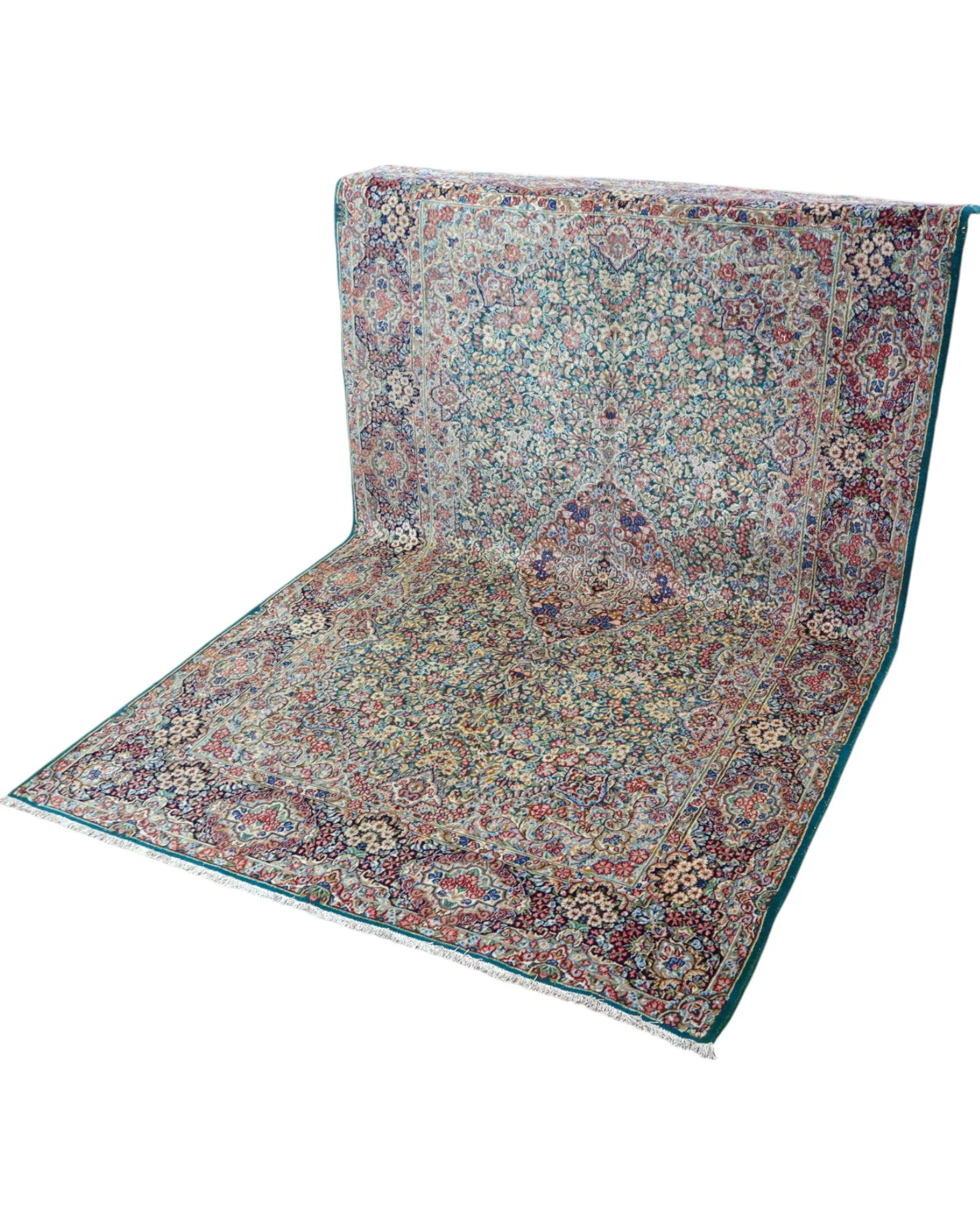 Kerman Persian Rug — hand-knotted, 243 × 151 cm, Wool