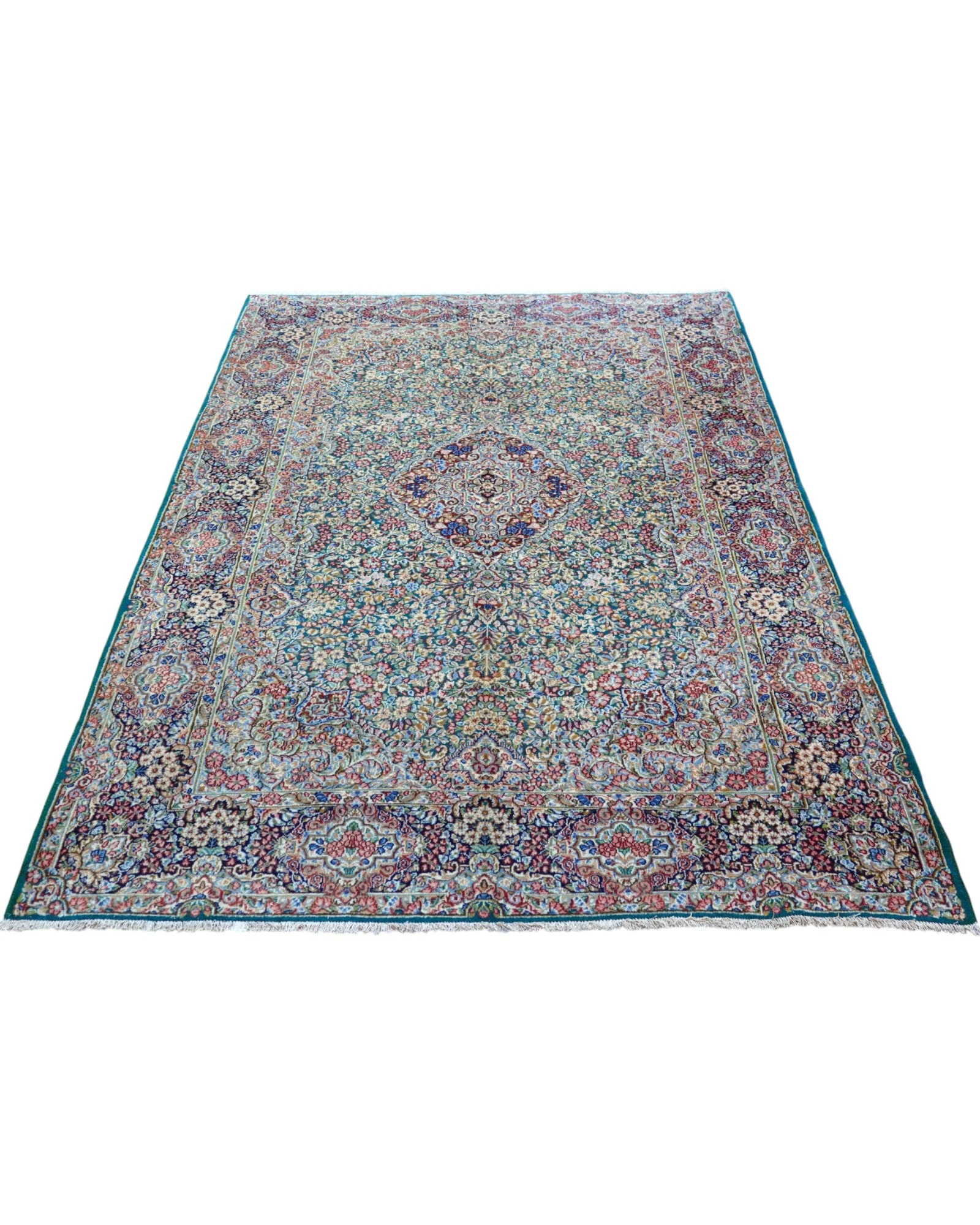 Kerman Persian Rug — hand-knotted, 243 × 151 cm, Wool