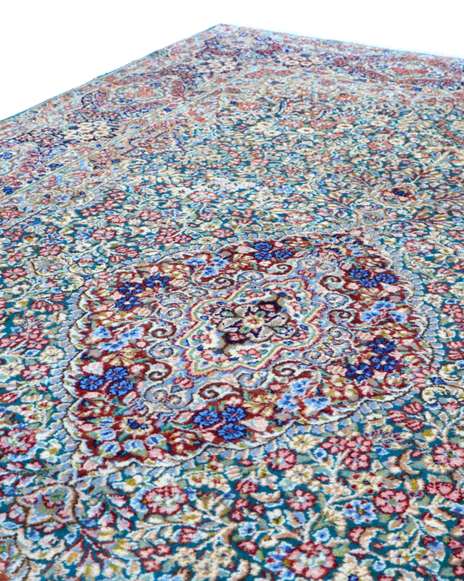 Kerman Persian Rug — hand-knotted, 243 × 151 cm, Wool