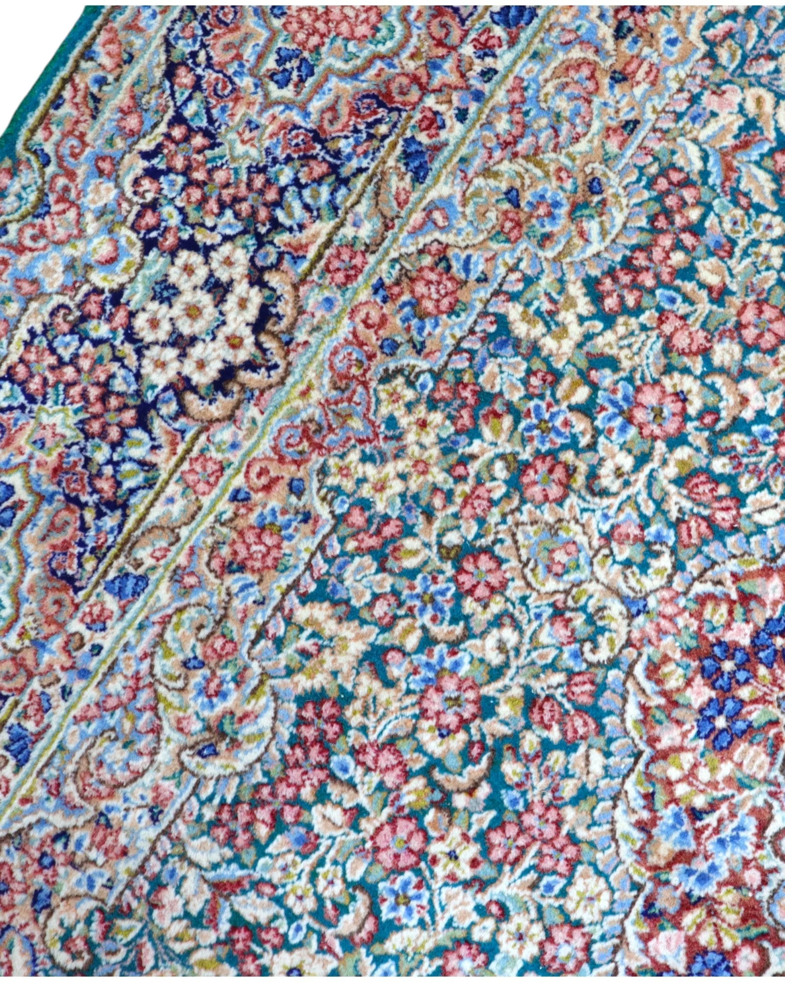 Kerman Persian Rug — hand-knotted, 243 × 151 cm, Wool