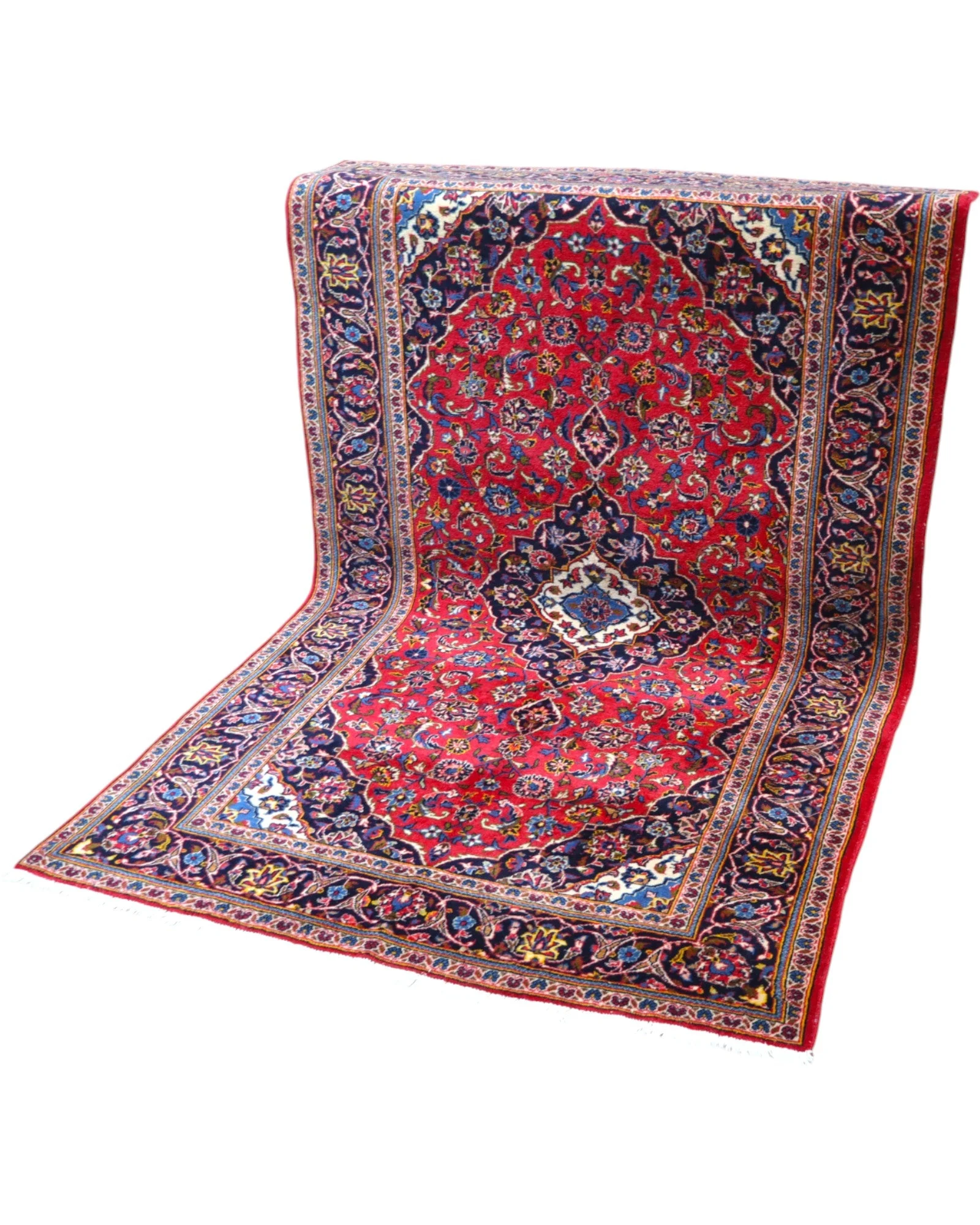 perserteppich-kashan-230-x-143-cm-schurwolle-handgeknupft-floral-11 Hand-Knotted Wool Kashan Persian Rug, 230 × 143 cm