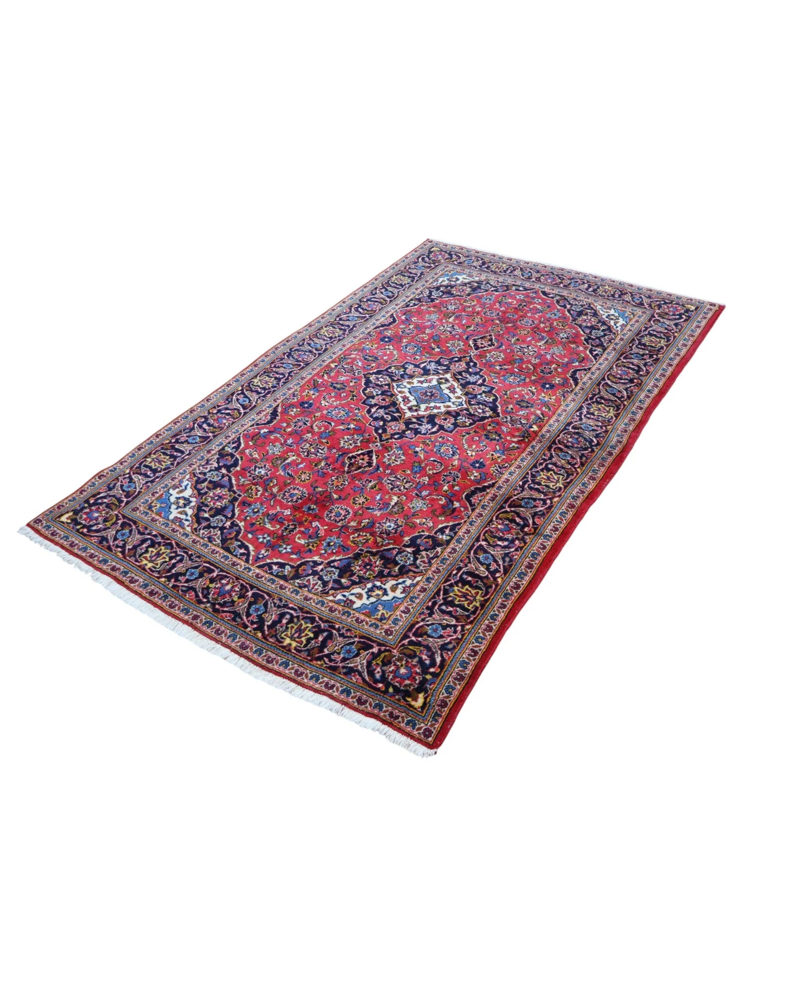 perserteppich-kashan-230-x-143-cm-schurwolle-handgeknupft-floral-23 Hand-Knotted Wool Kashan Persian Rug, 230 × 143 cm
