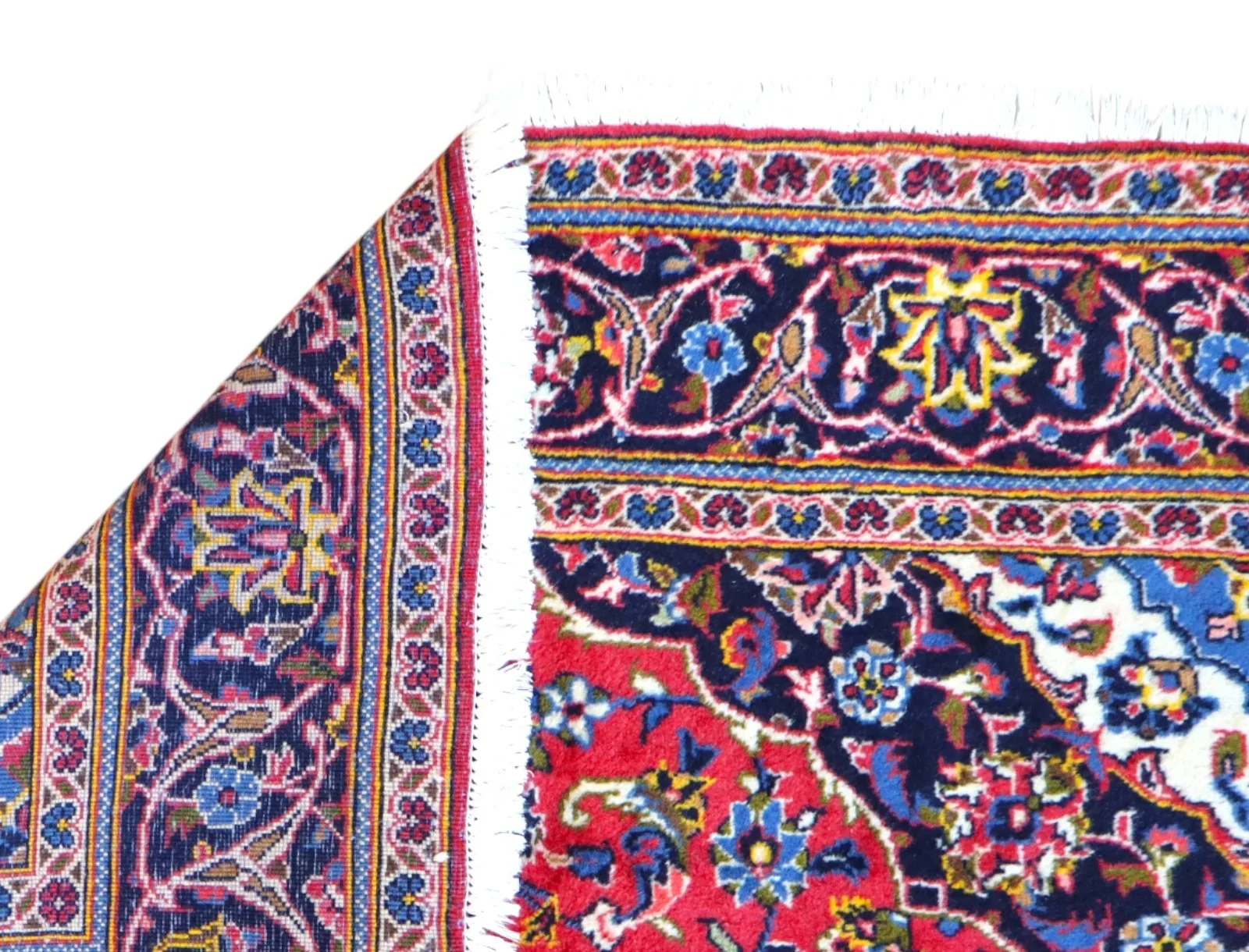 perserteppich-kashan-230-x-143-cm-schurwolle-handgeknupft-floral-rueckseite Hand-Knotted Wool Kashan Persian Rug, 230 × 143 cm