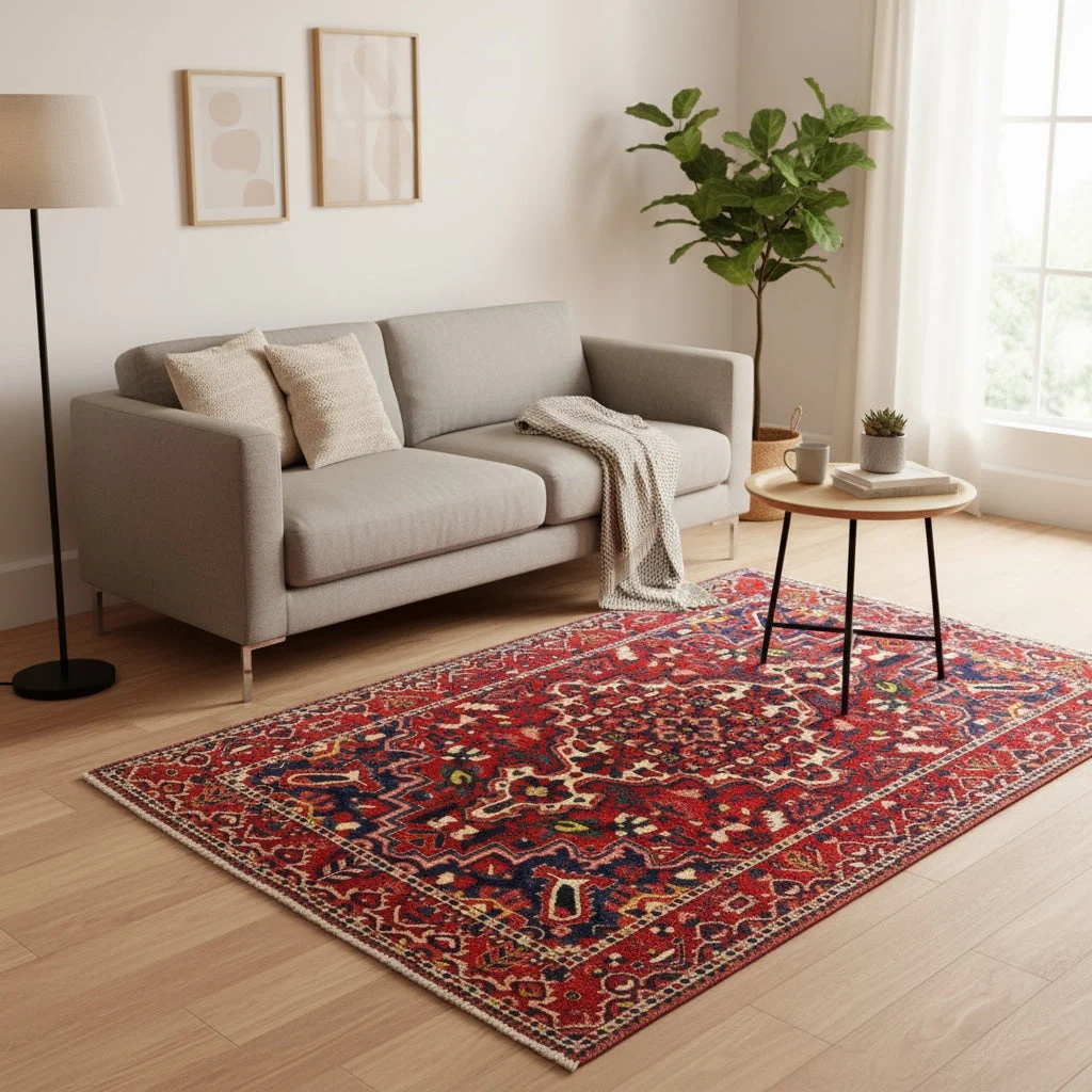 Bakhtiari Persian Rug 217 × 155 cm, Wool, hand-knotted