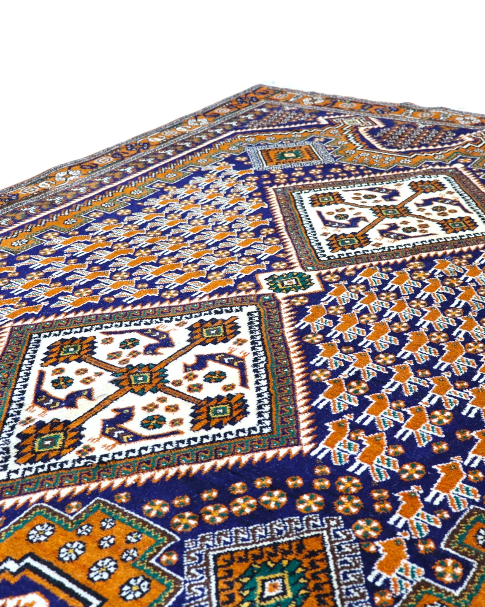 Afshar Persian Rug — hand-knotted, 205 × 154 cm, Wool