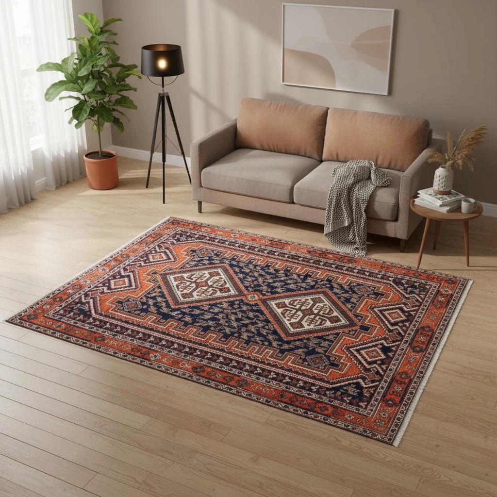 Afshar Persian Rug 200 × 150 cm, Wool, hand-knotted