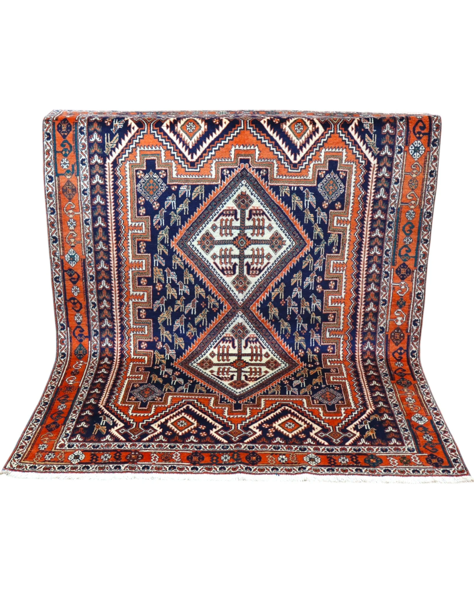 Afshar Persian Rug 200 × 150 cm, Wool, hand-knotted