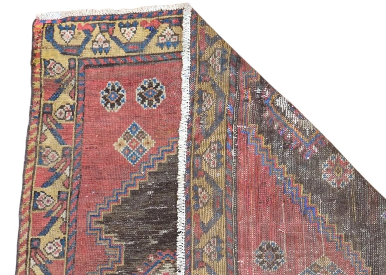 Hand-Knotted Wool Bakhtiari Persian Rug, 238 × 105 cm