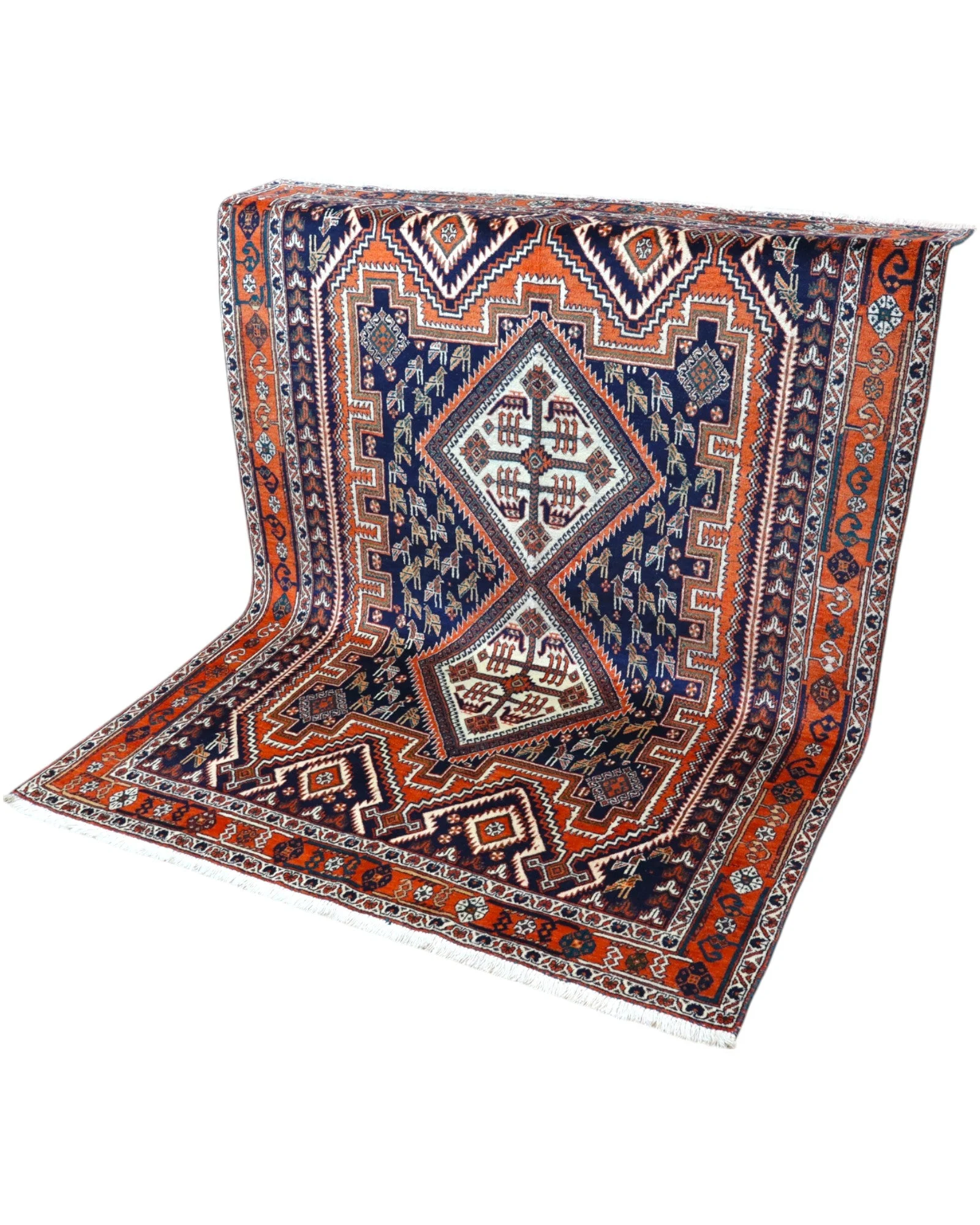 Afshar Persian Rug 200 × 150 cm, Wool, hand-knotted