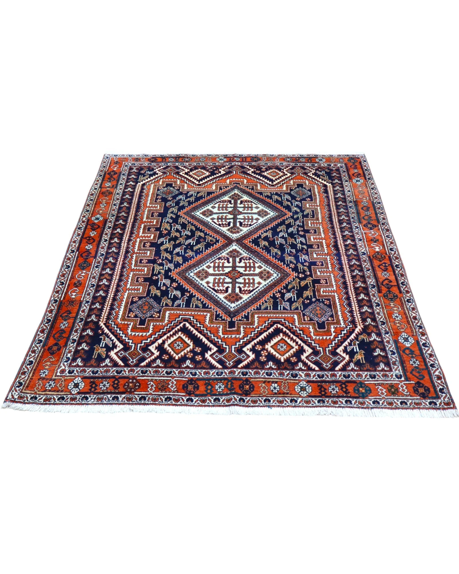 Afshar Persian Rug 200 × 150 cm, Wool, hand-knotted