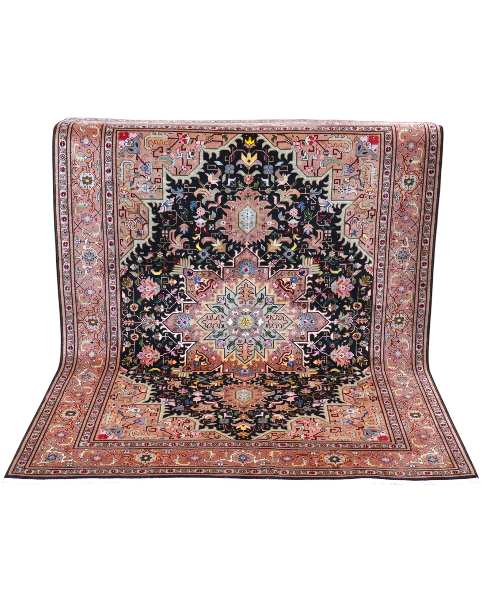 perserteppich-tabriz-202-x-136-cm-schurwolle-handgeknupft-floral-10 Tabriz Persian Rug — hand-knotted, 202 × 136 cm, Wool & Silk