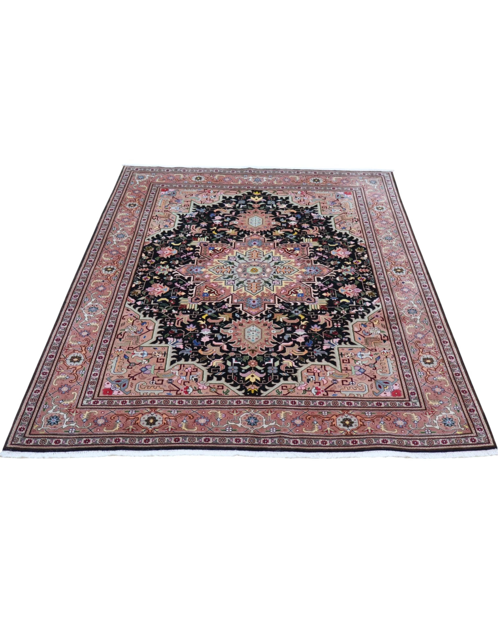 perserteppich-tabriz-202-x-136-cm-schurwolle-handgeknupft-floral-19 Tabriz Persian Rug — hand-knotted, 202 × 136 cm, Wool & Silk